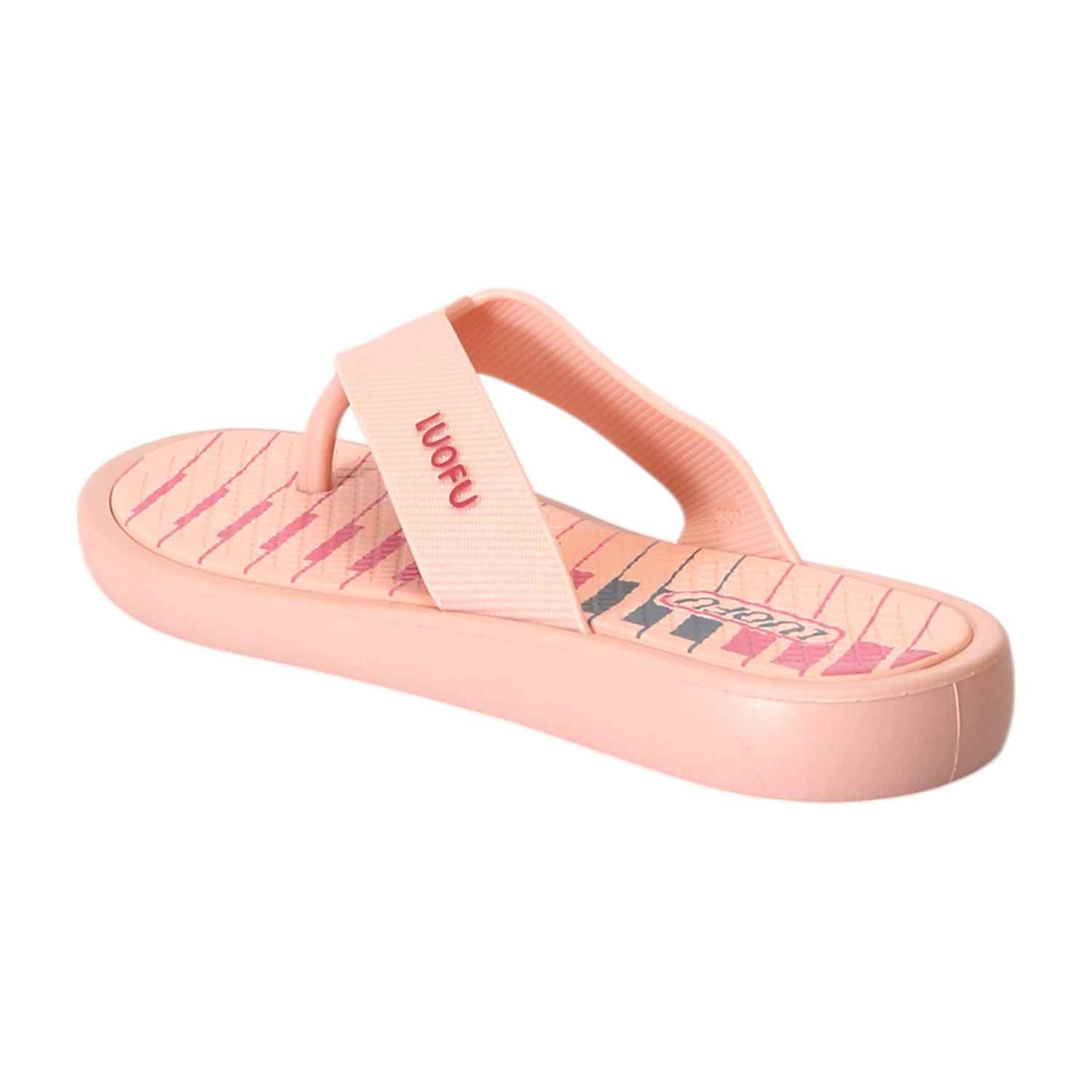 Women Peach Open-Toe Flip Flops