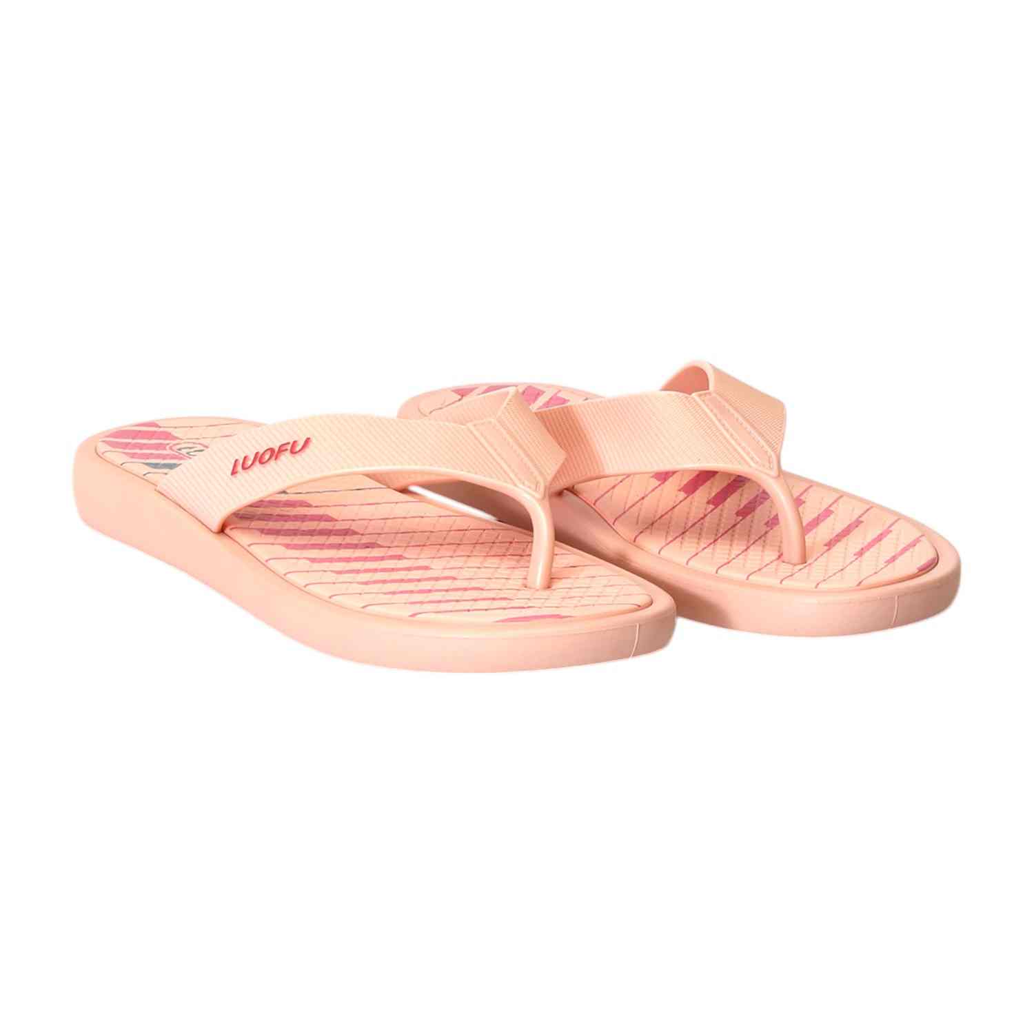 Women Peach Open-Toe Flip Flops