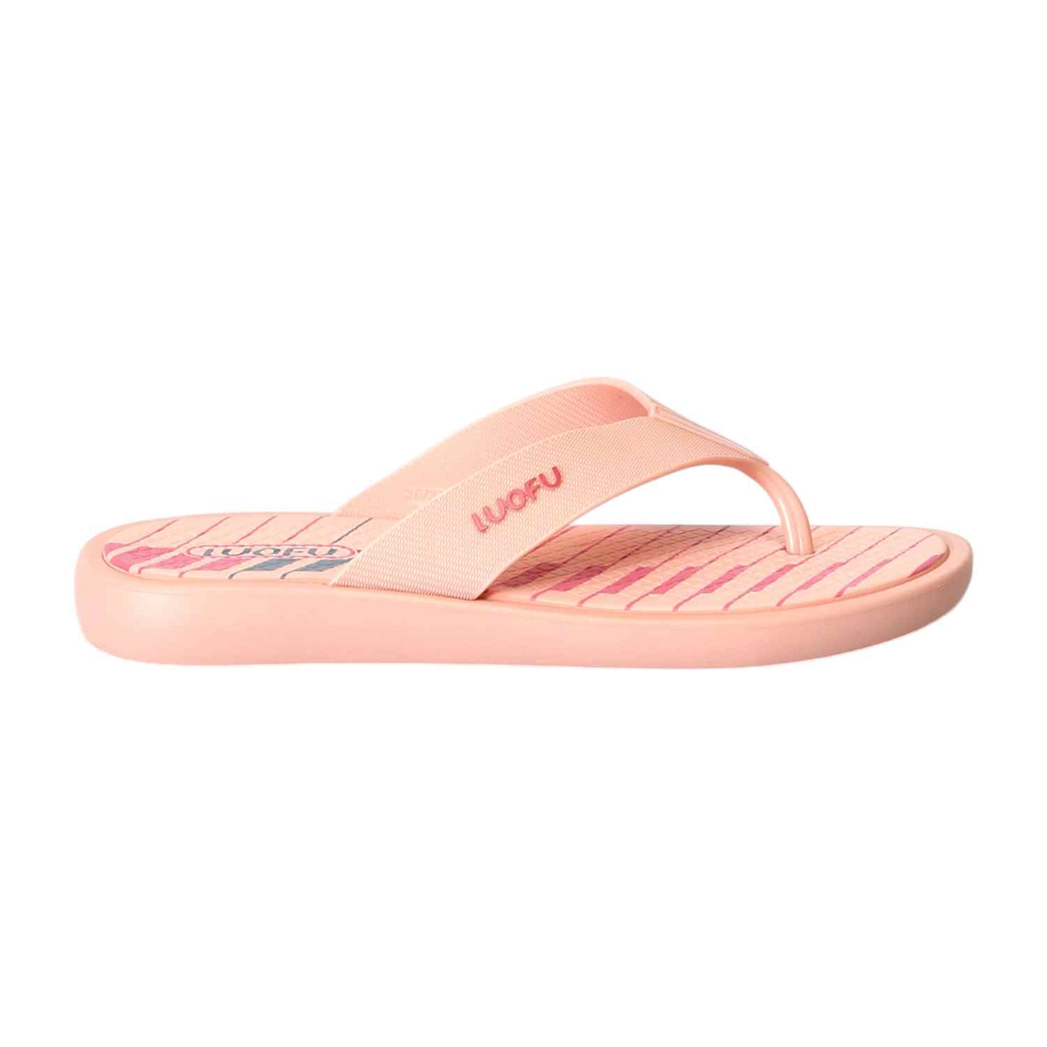 Women Peach Open-Toe Flip Flops