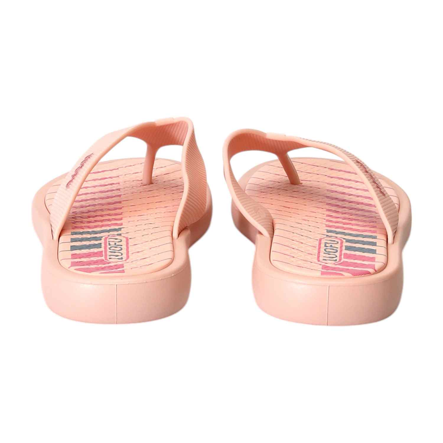 Women Peach Open-Toe Flip Flops