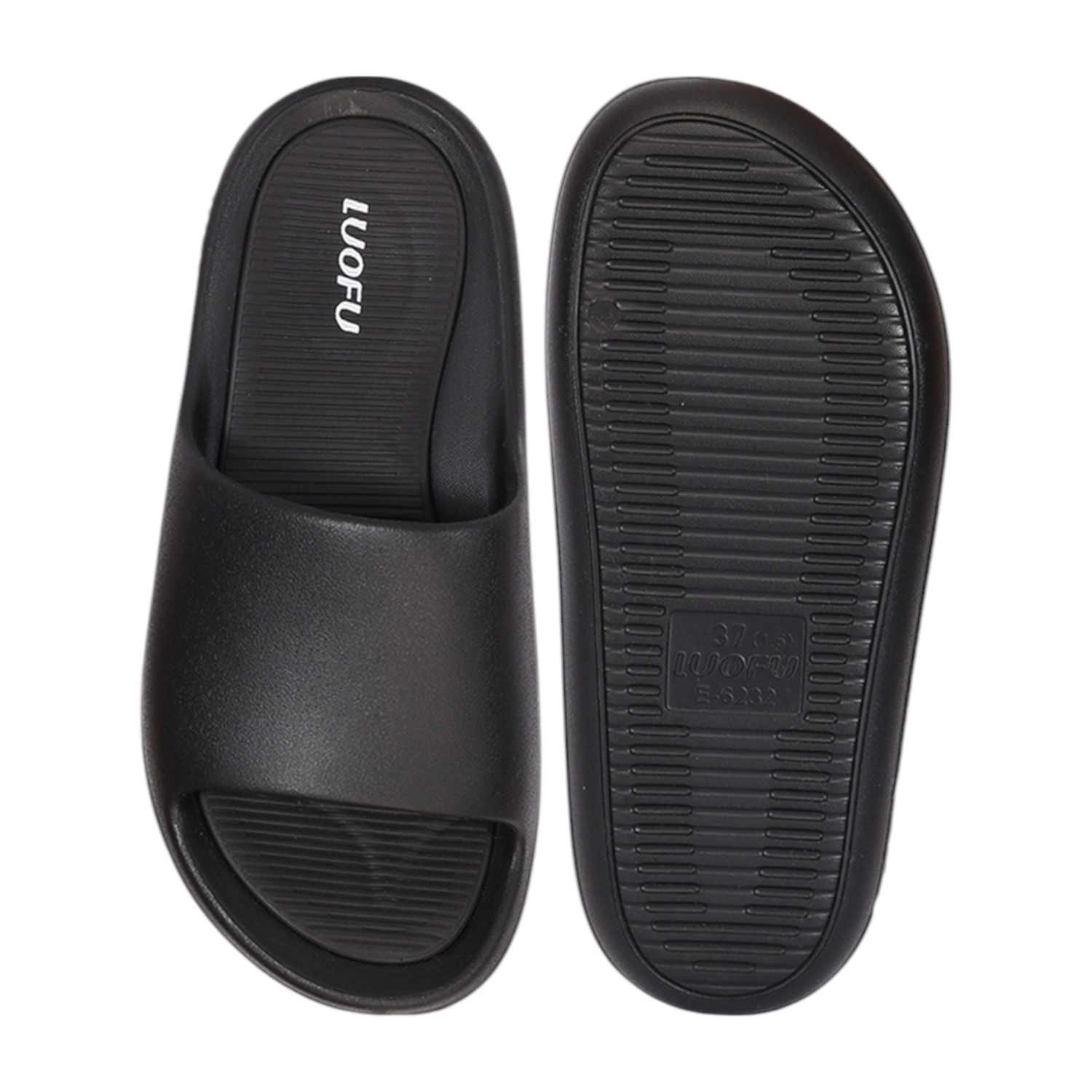 Women Black Comfort Slides