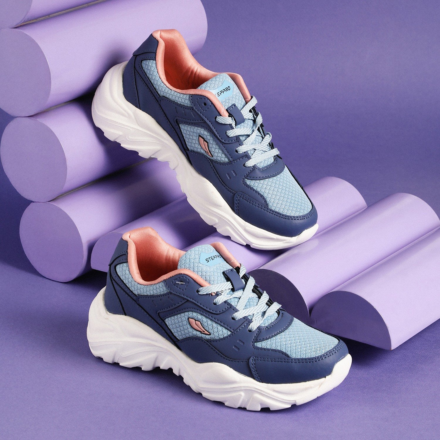 Women Navy Sports Walking Shoes