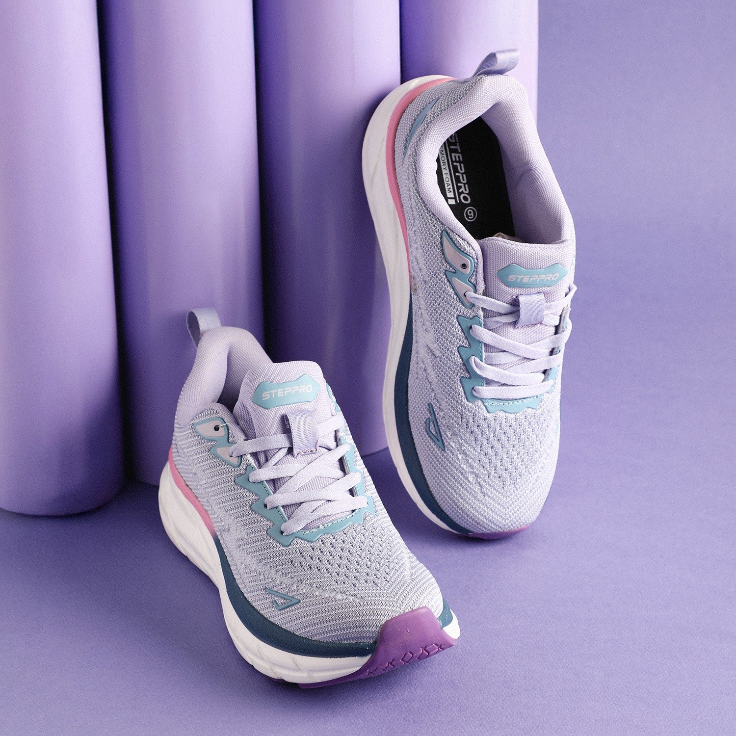 Women Lavender Sports Walking Shoes