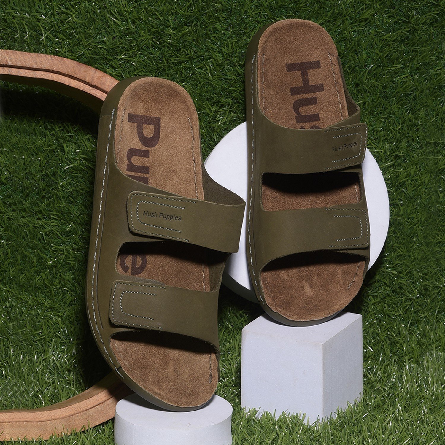 Men Mason Mule Olive Slippers