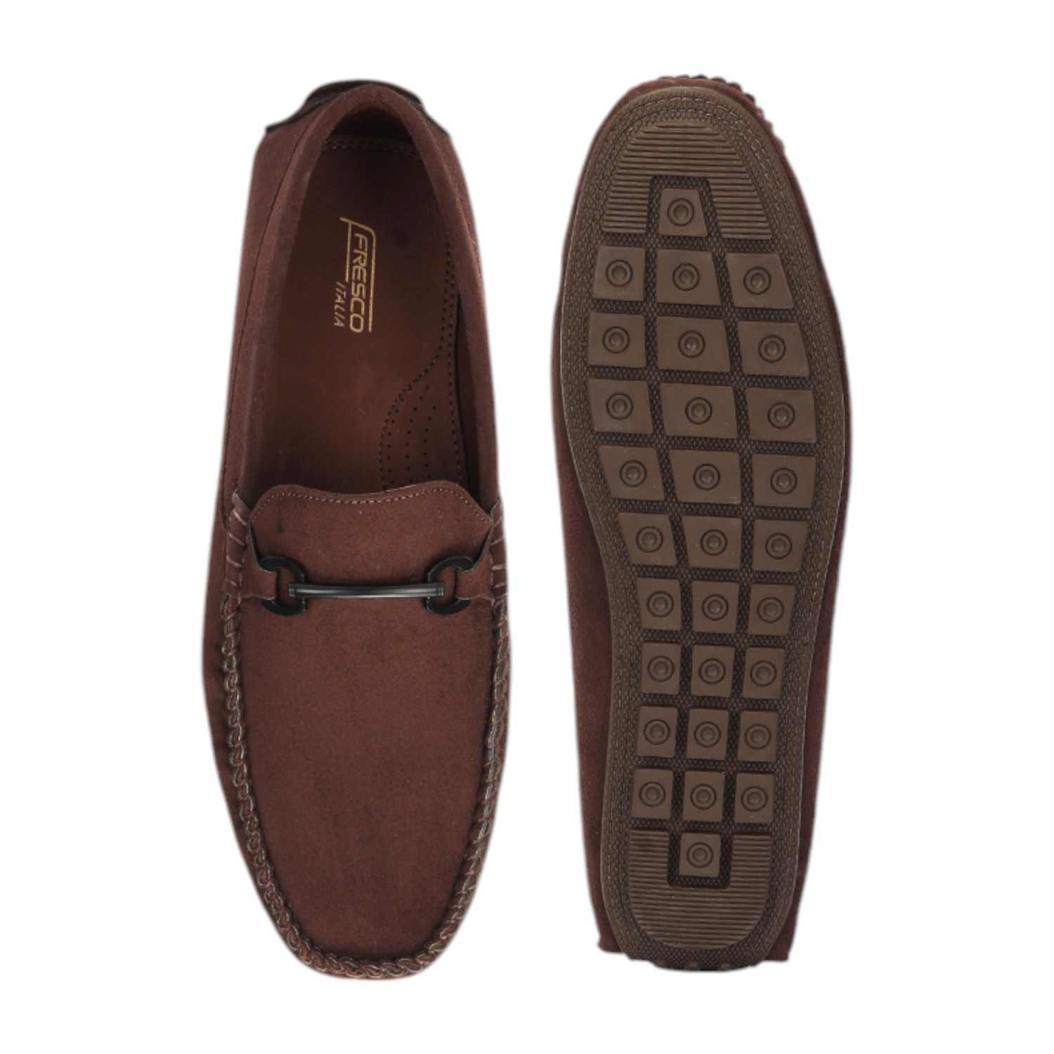 Men Casual Shoes Brown Slip On