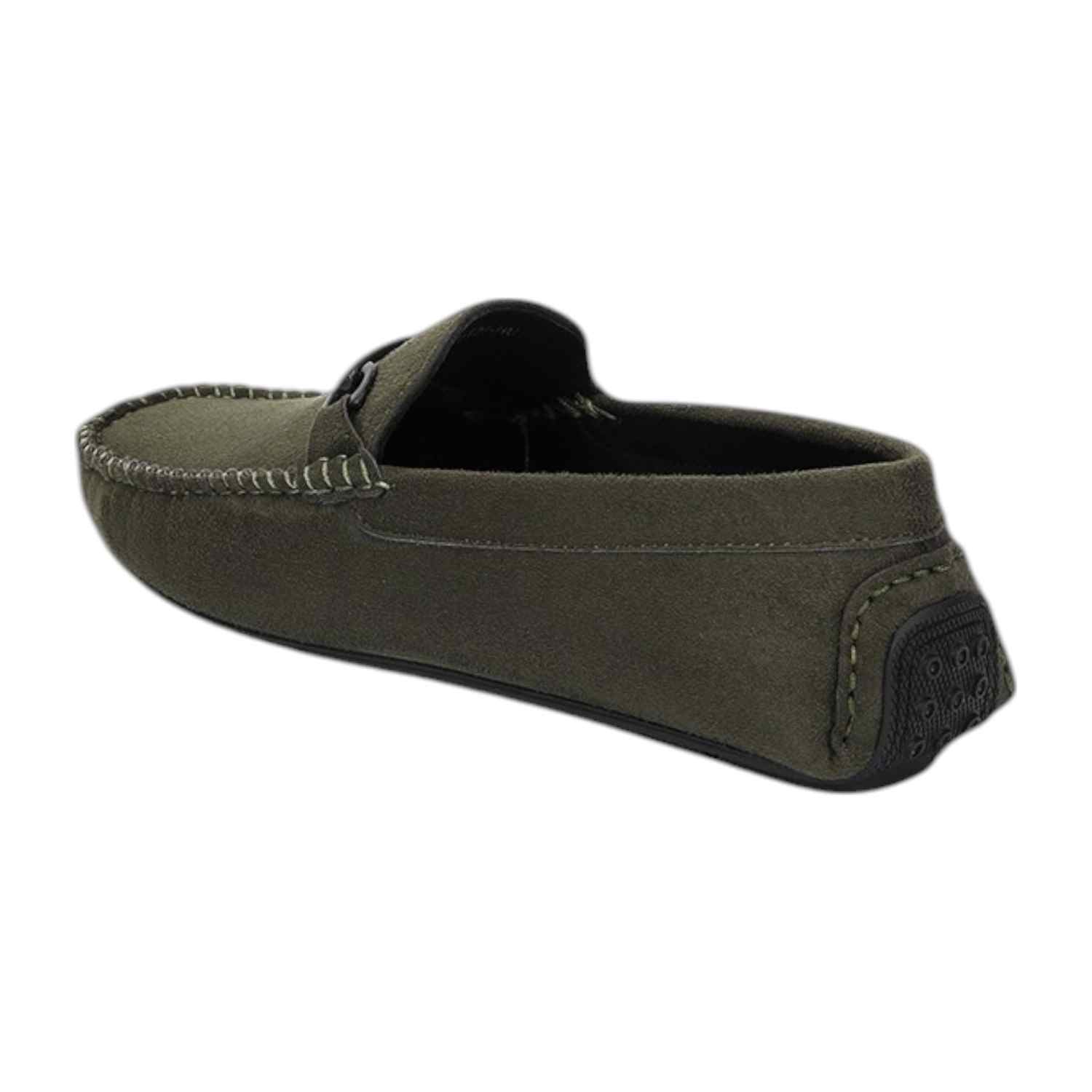 Men Casual Shoes Olive Slip On