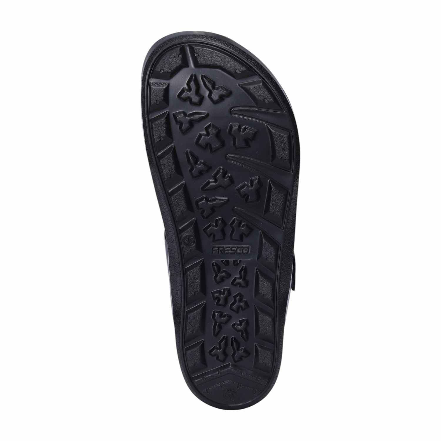 Men Black Toe-Ring Slip-On Chappal