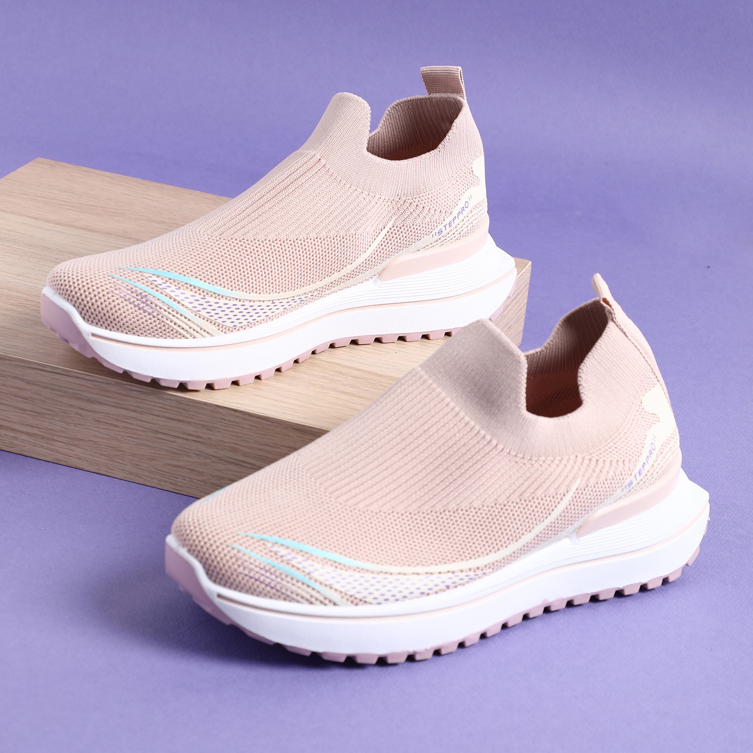 Women Nude Pink Sneakers