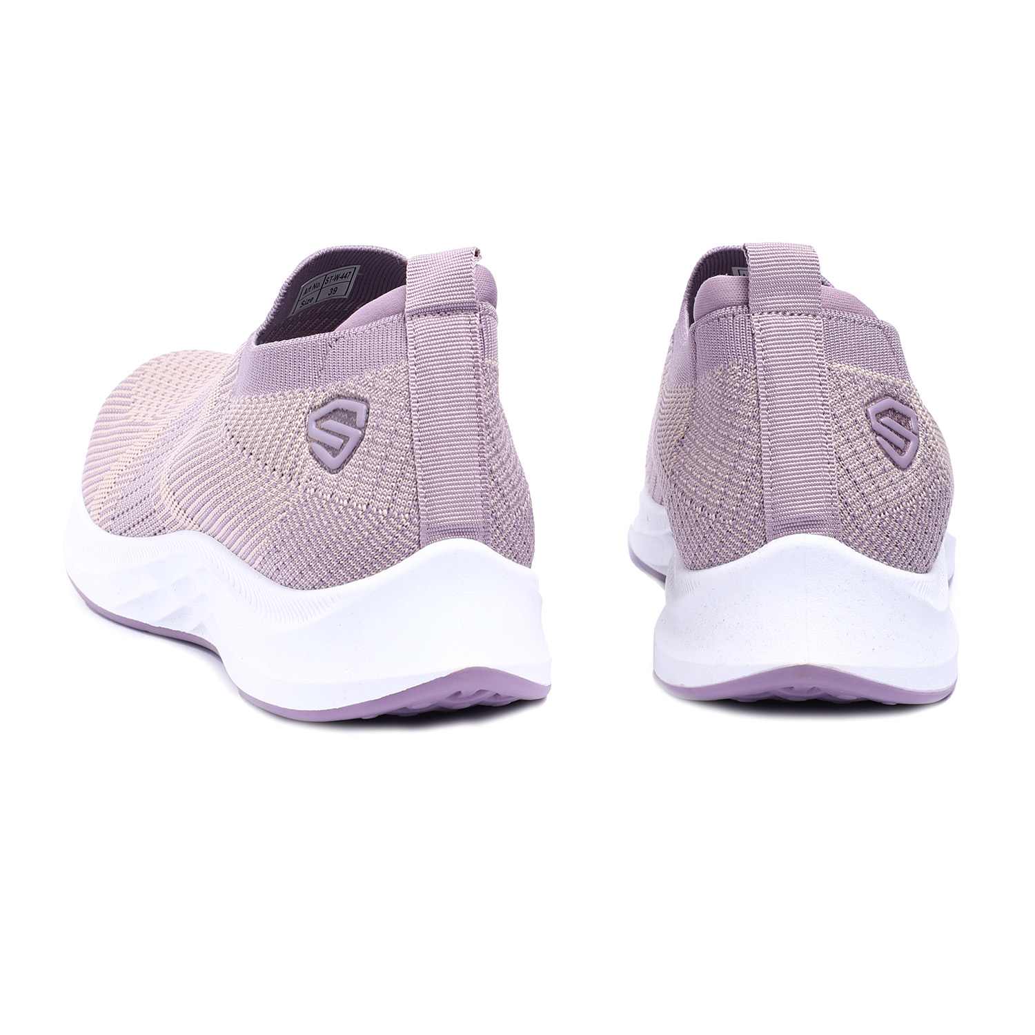 Women Purple Slip-On Sneakers with Breathable Knit Design