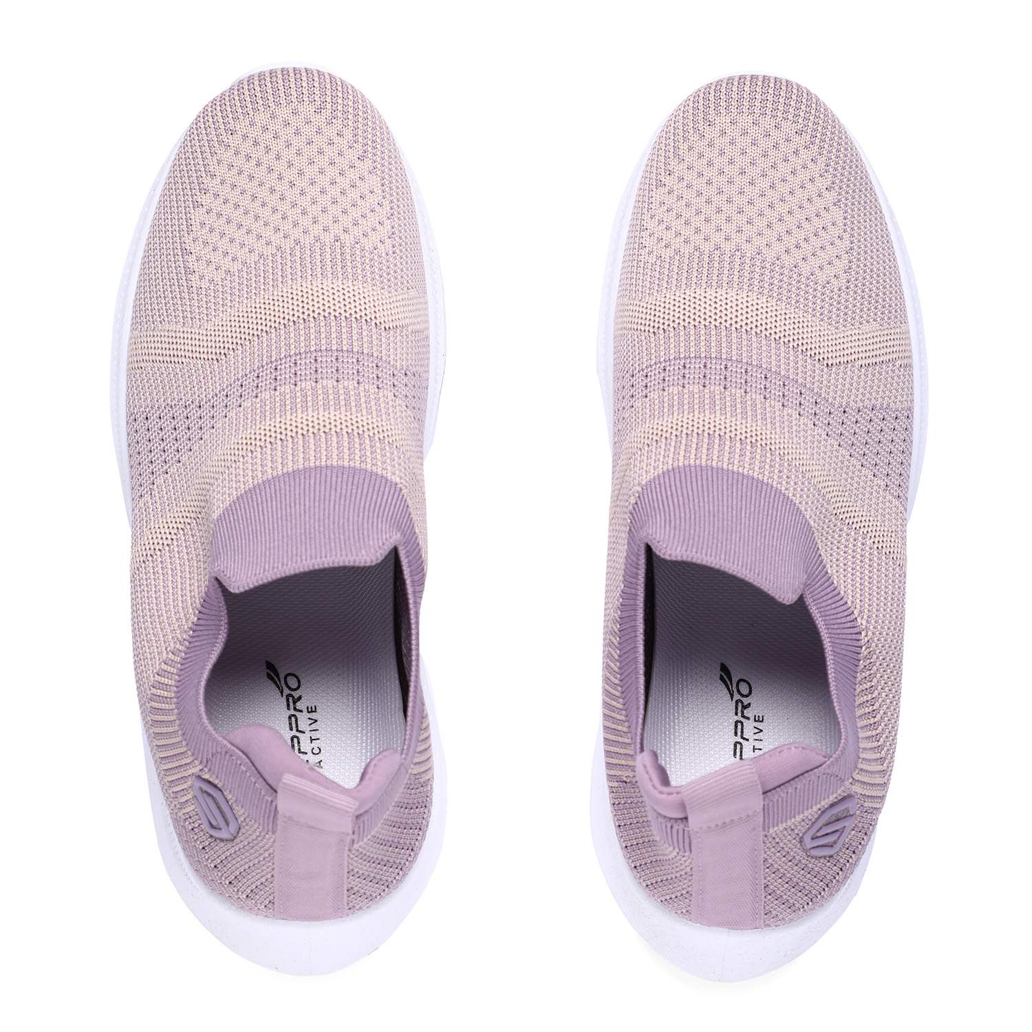 Women Purple Slip-On Sneakers with Breathable Knit Design