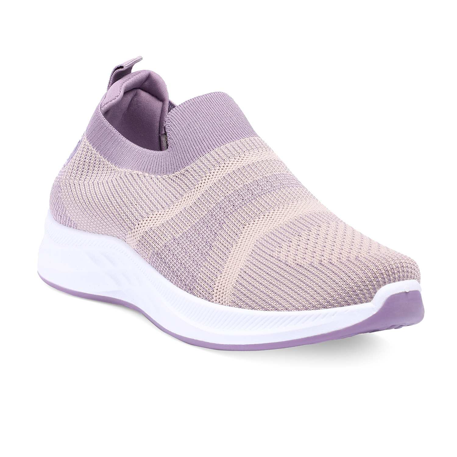 Women Purple Slip-On Sneakers with Breathable Knit Design