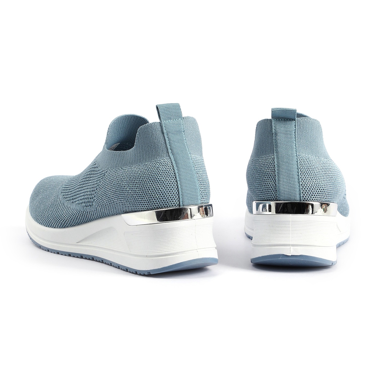 Cloud Blue Metal Accent Sneakers for Women