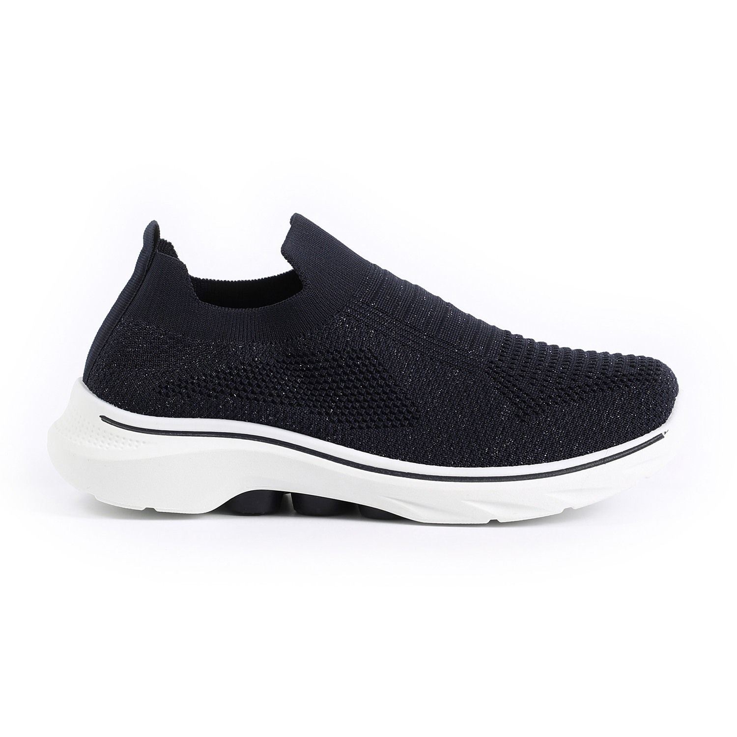 Navy Glitter Cushioned Go-Walkers for Women