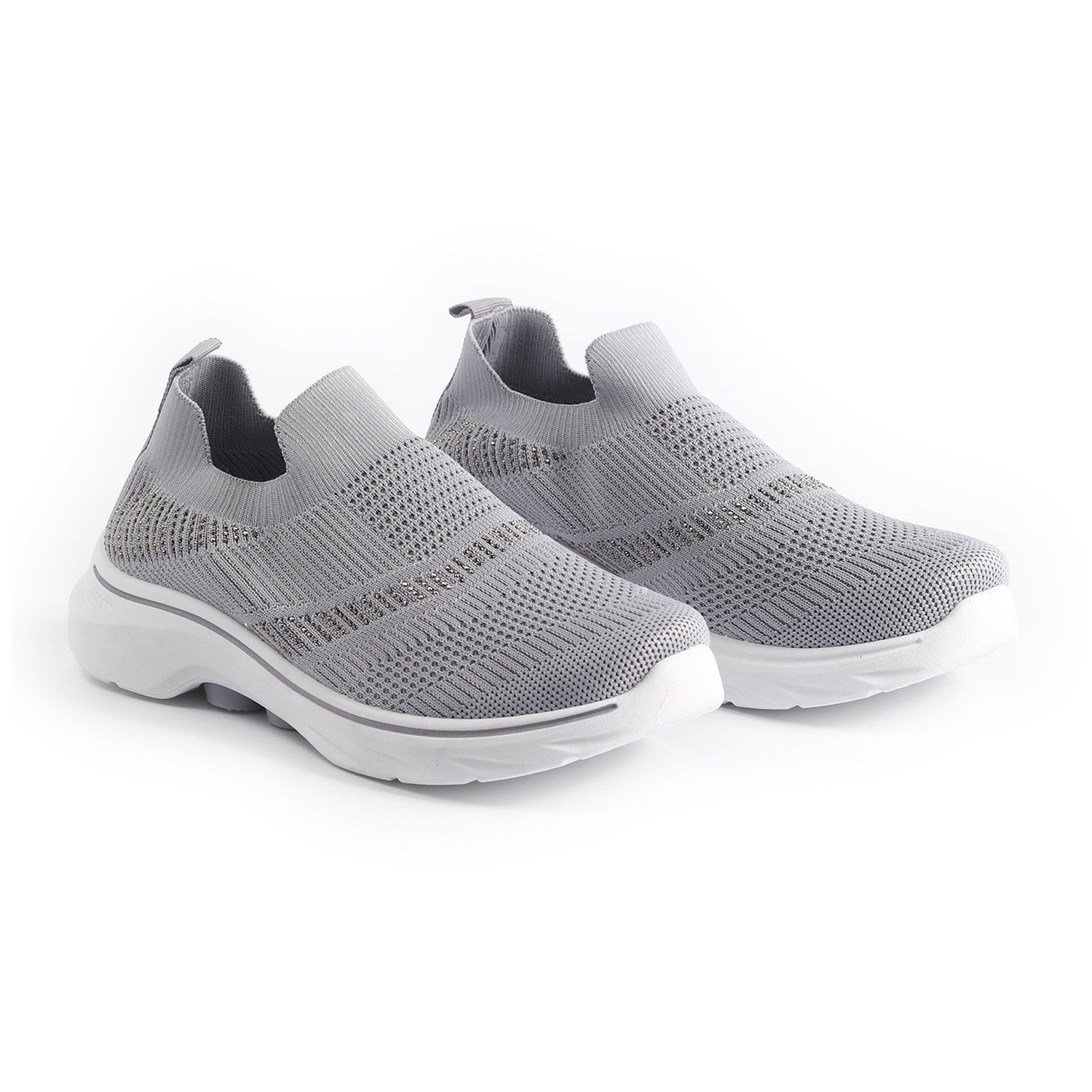 Glimmer Knit Grey Trainers for Women
