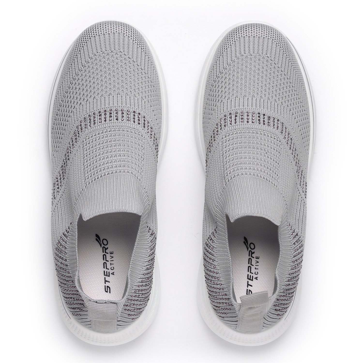 Glimmer Knit Grey Trainers for Women