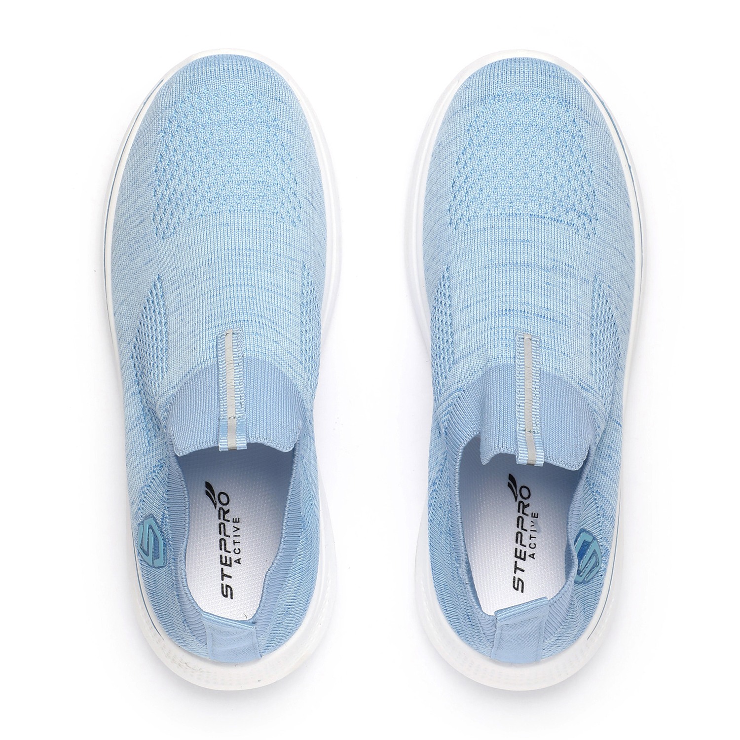 Sky Blue Knit Trainers for Women