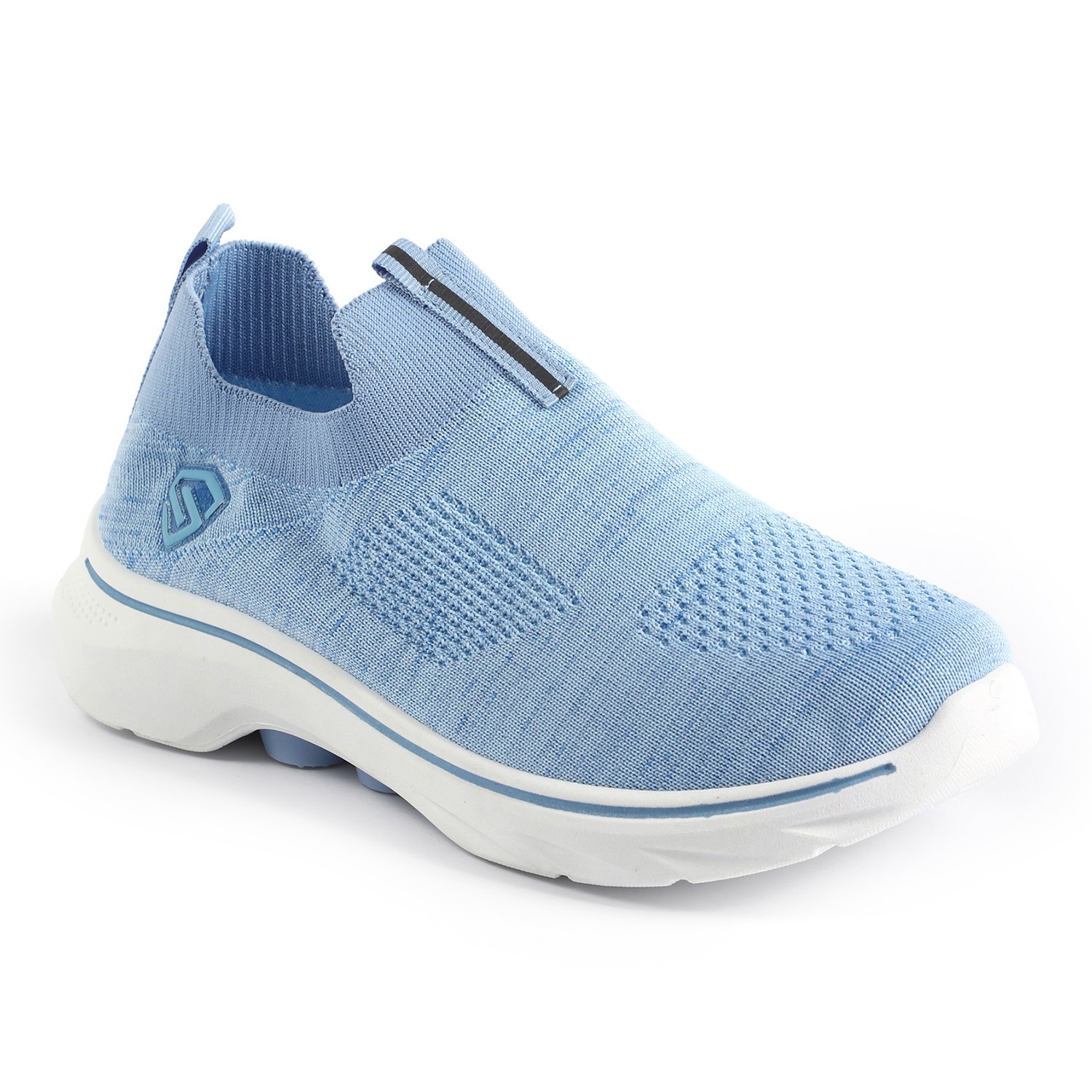 Sky Blue Knit Trainers for Women