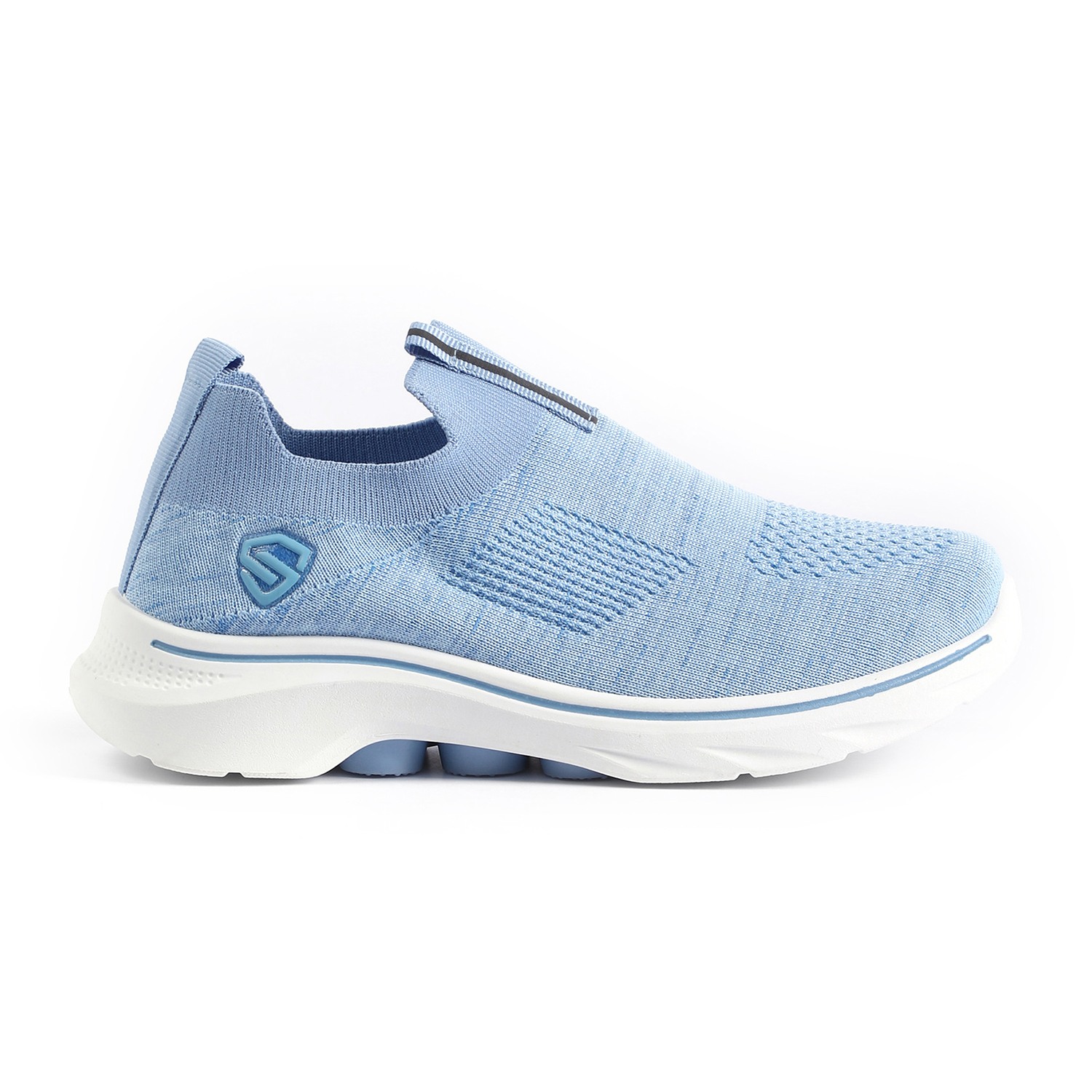 Sky Blue Knit Trainers for Women