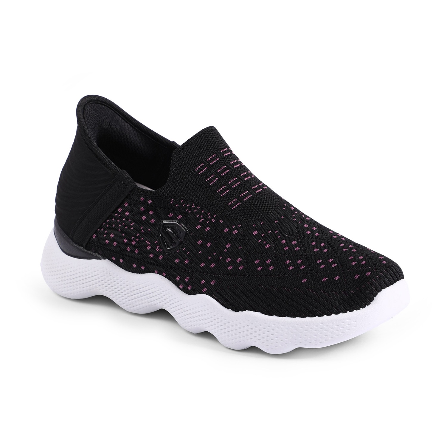 Black Rose Knit Go-Walkers for Women