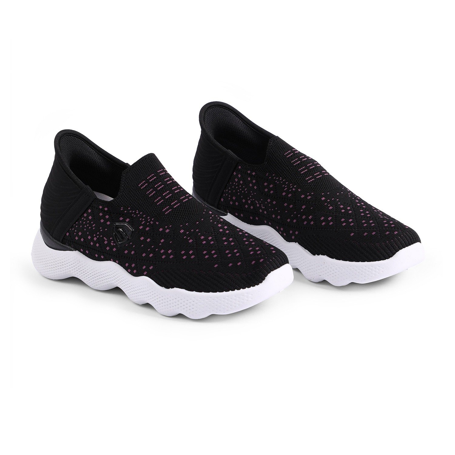Black Rose Knit Go-Walkers for Women