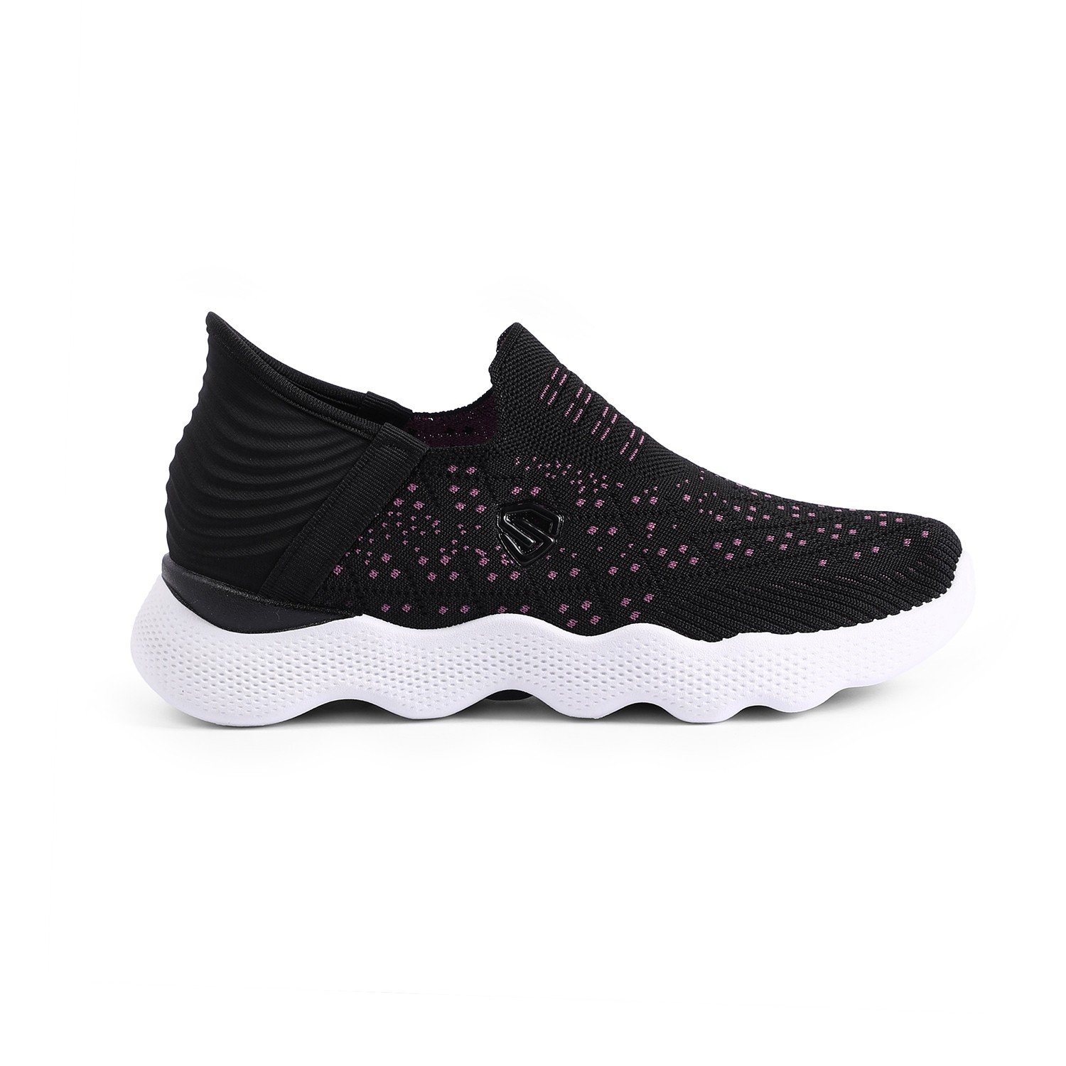 Black Rose Knit Go-Walkers for Women