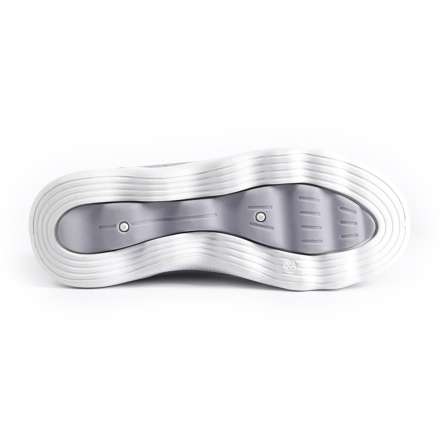 Grey Knit Slip-On Trainers for Women