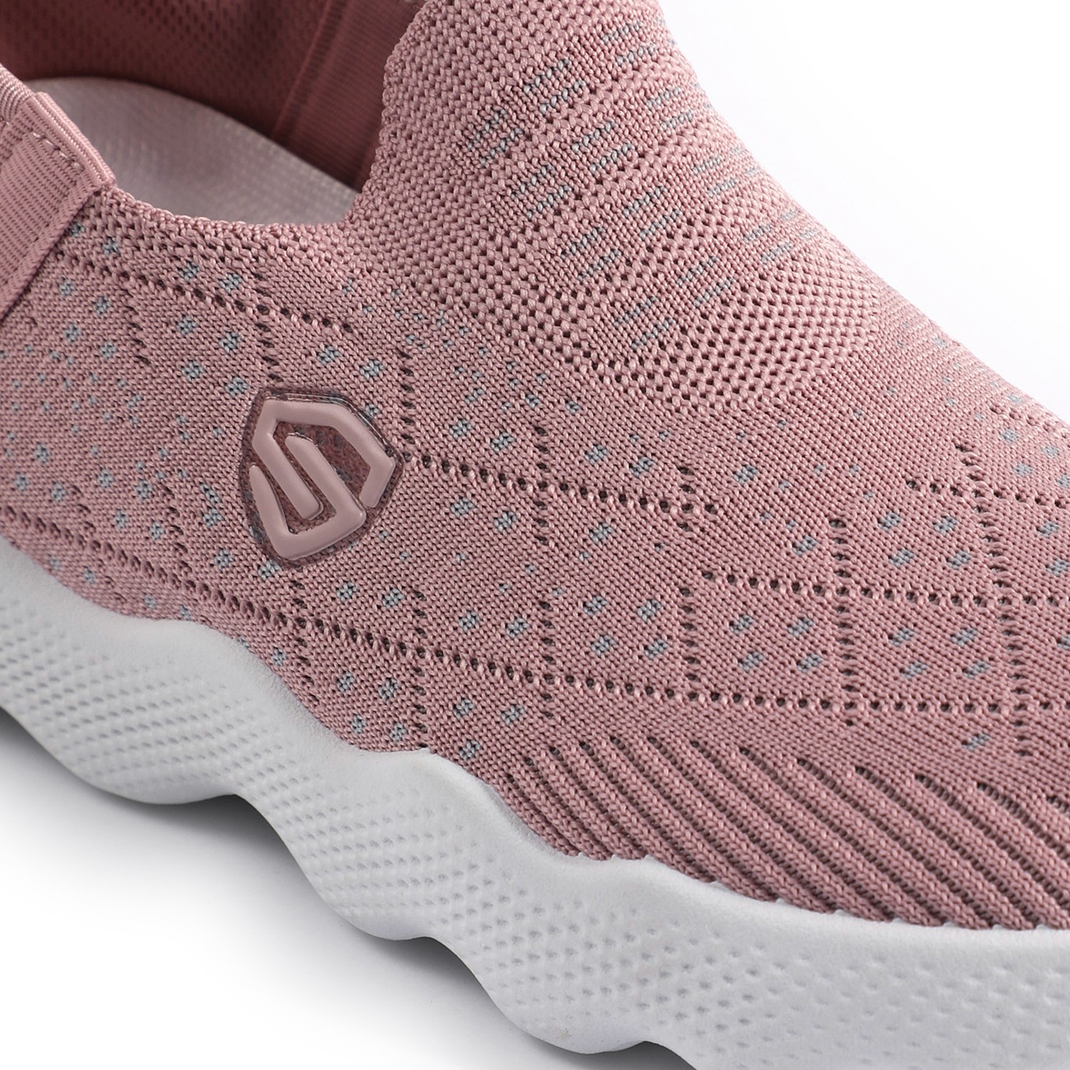 Blush Knit Slip-On Trainers for Women