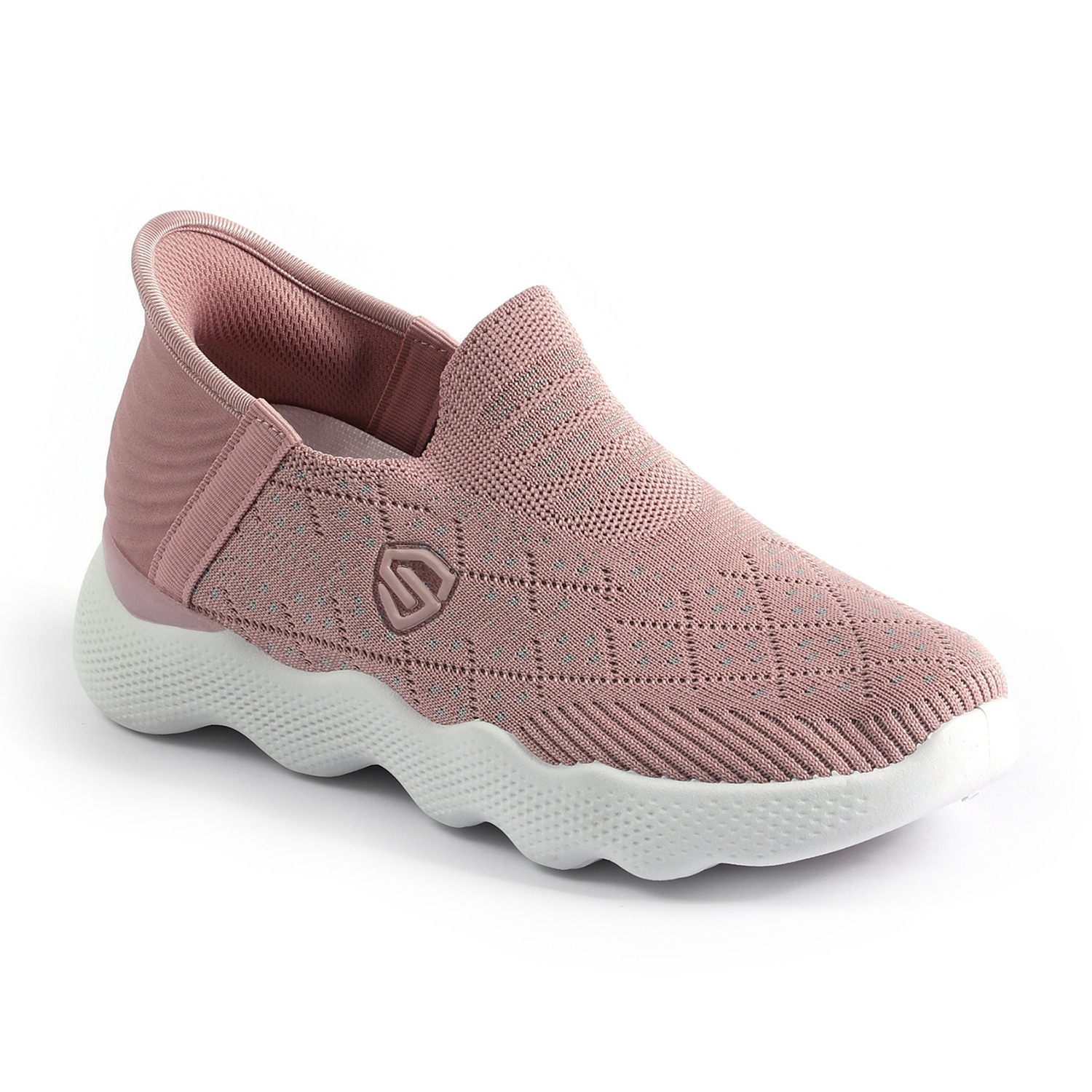 Blush Knit Slip-On Trainers for Women