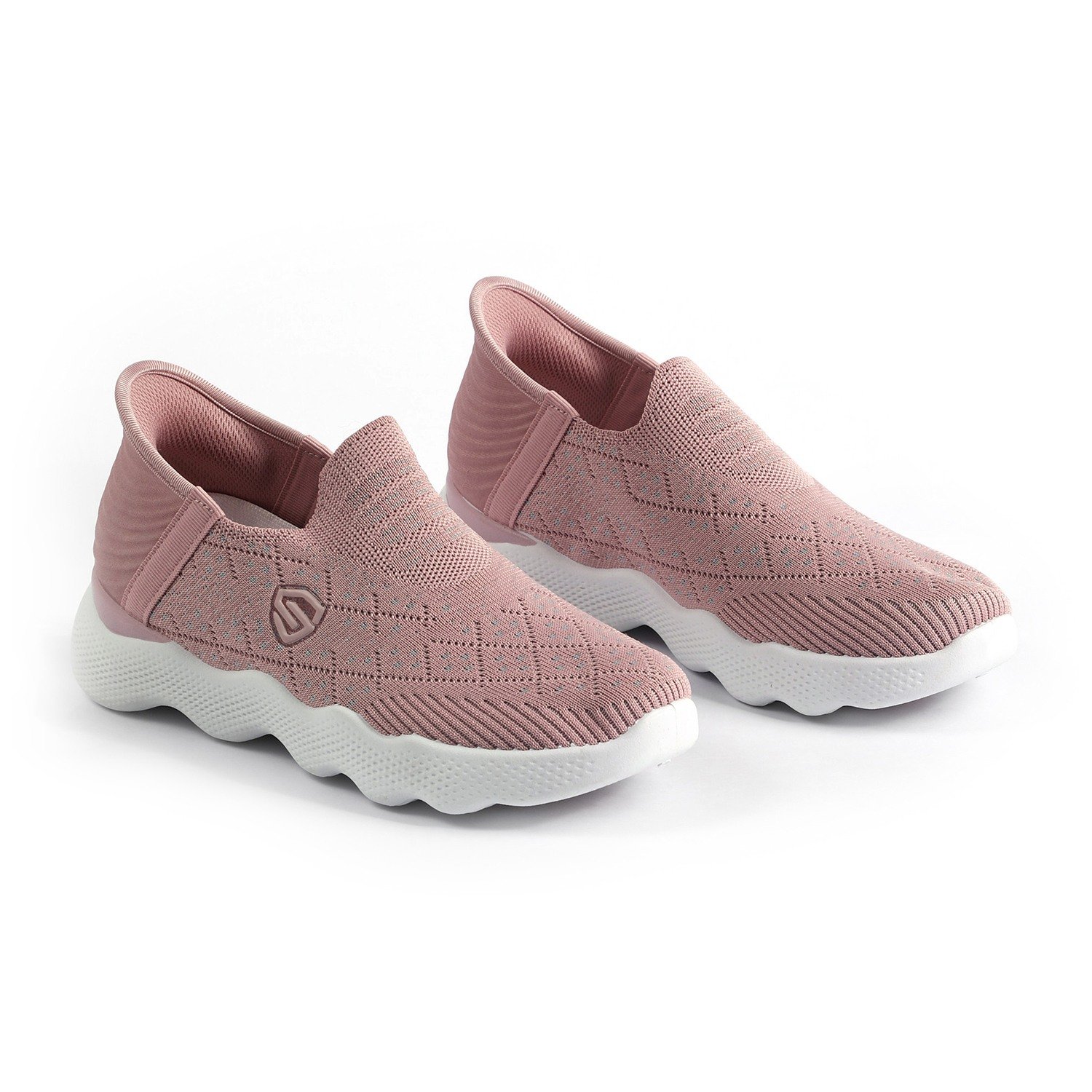 Blush Knit Slip-On Trainers for Women