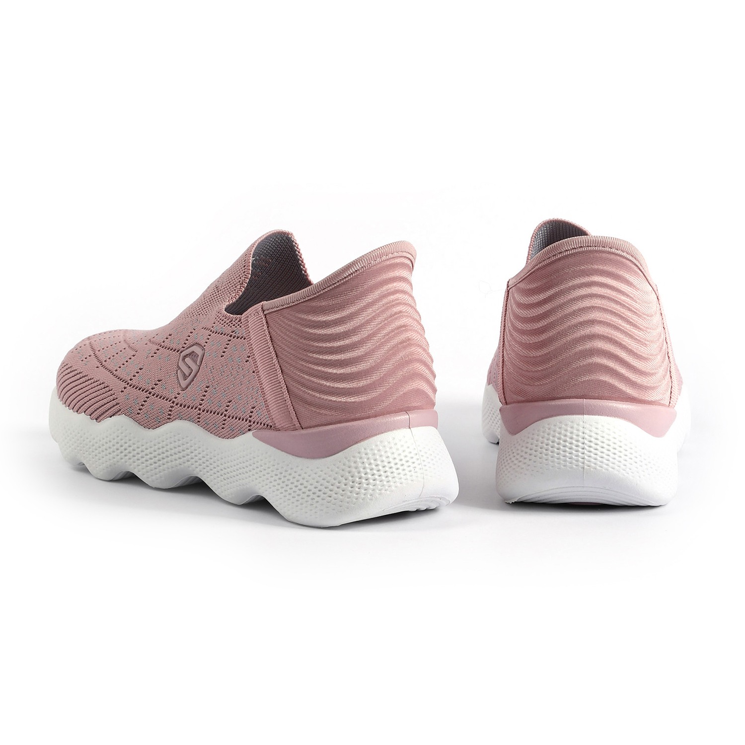 Blush Knit Slip-On Trainers for Women
