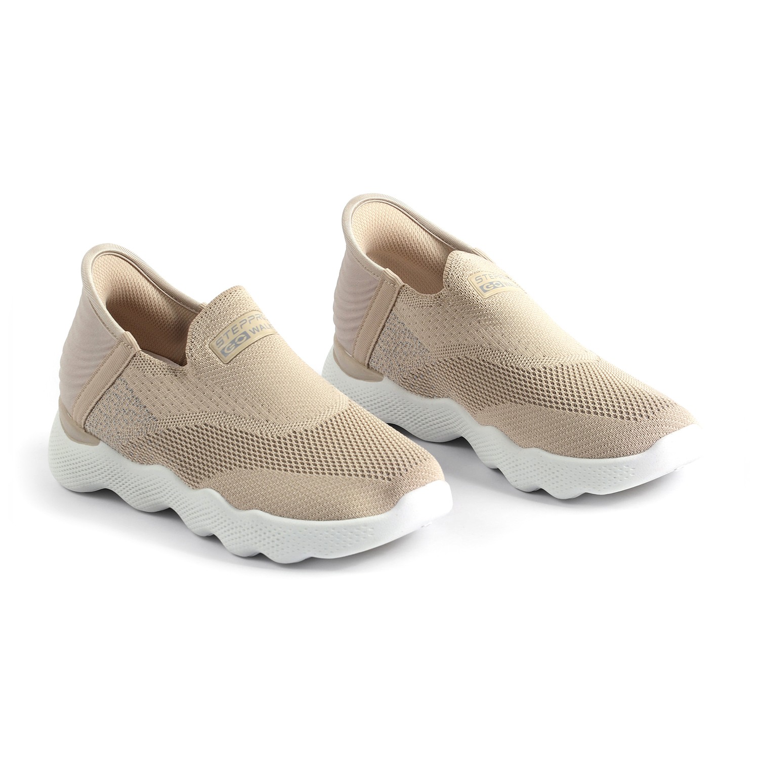 Minimalist Beige Active Slip-Ons for Women