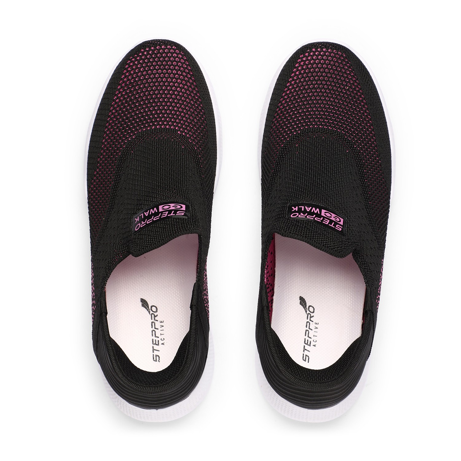 Sporty Black & Pink Go-Walkers for Women