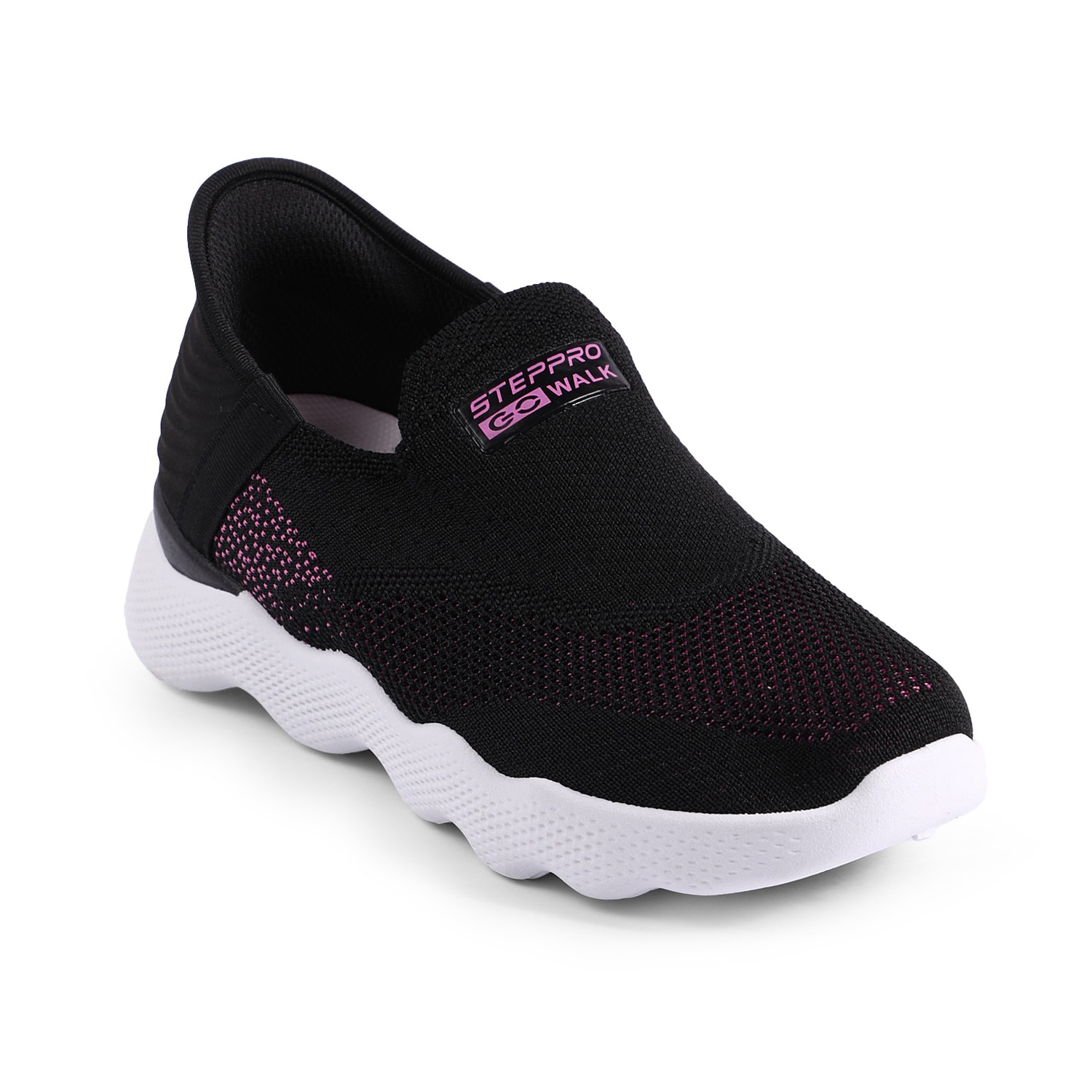 Sporty Black & Pink Go-Walkers for Women