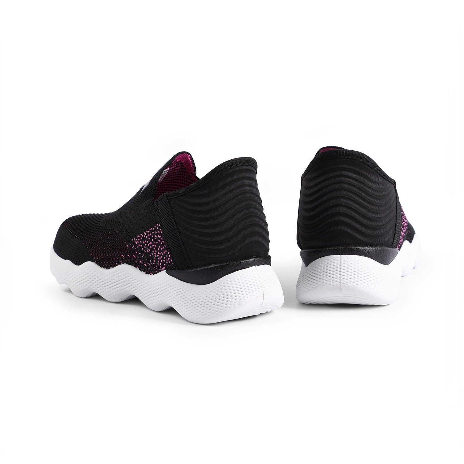 Sporty Black & Pink Go-Walkers for Women