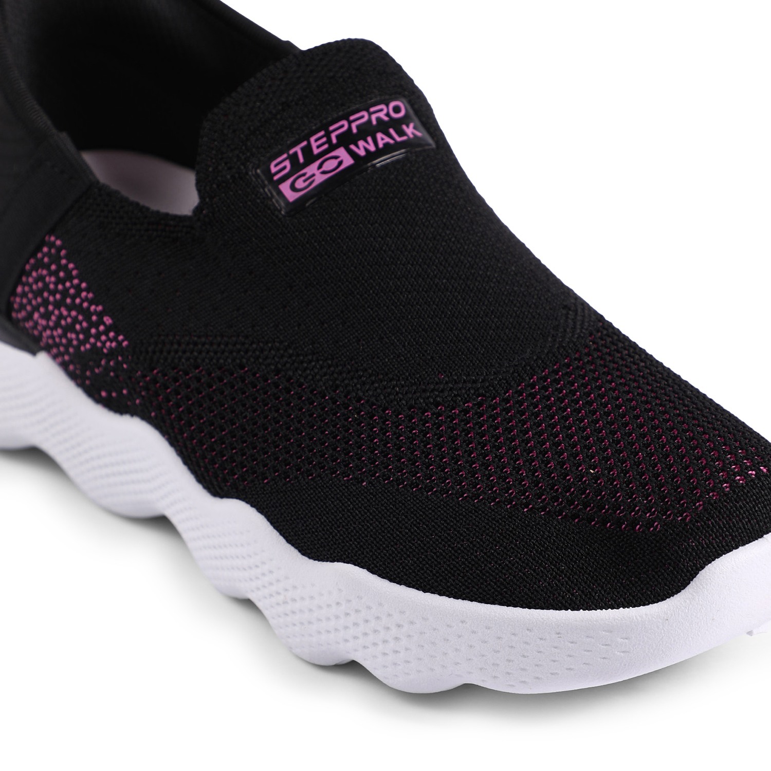 Sporty Black & Pink Go-Walkers for Women