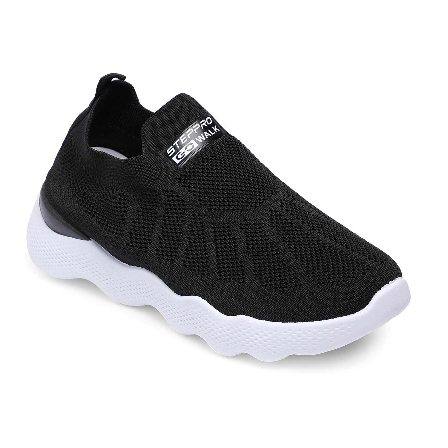 Urban Black Athleisure Slip-Ons for Women