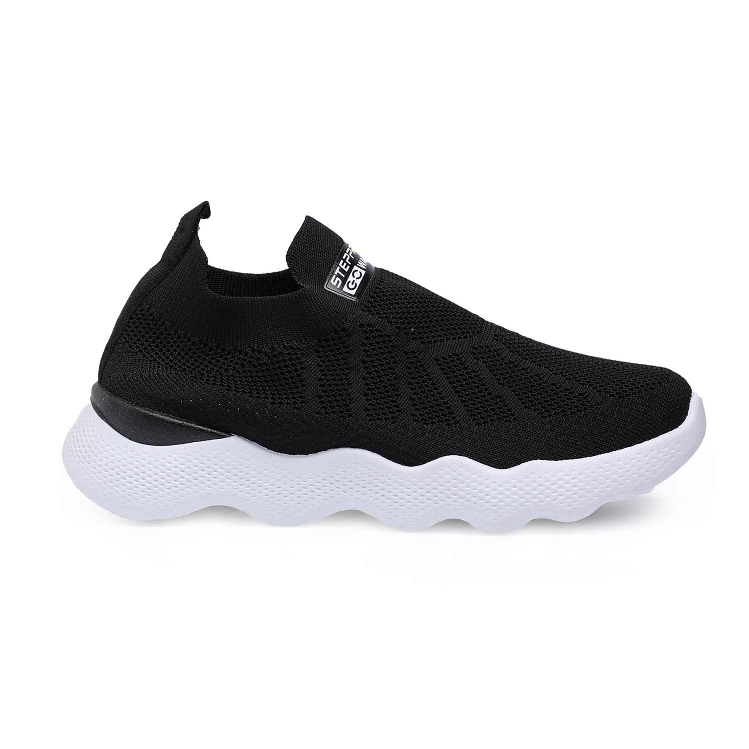 Urban Black Athleisure Slip-Ons for Women