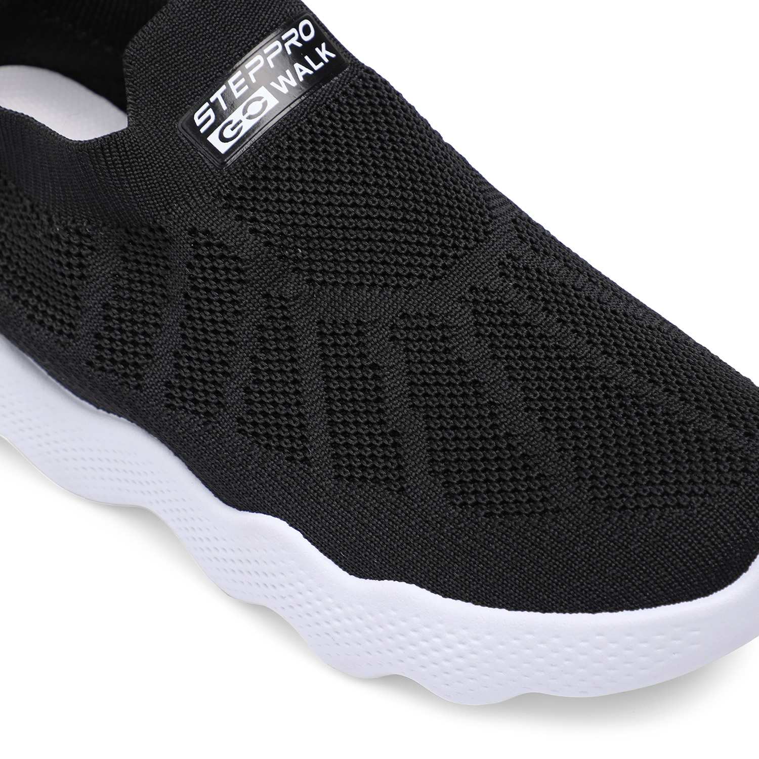 Urban Black Athleisure Slip-Ons for Women