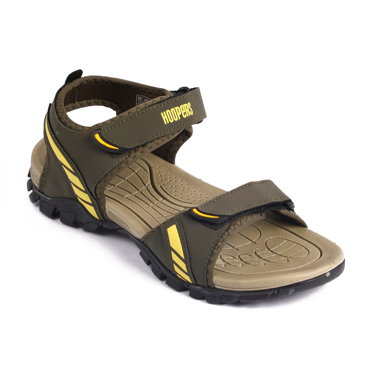 Men Olive Yellow Floaters