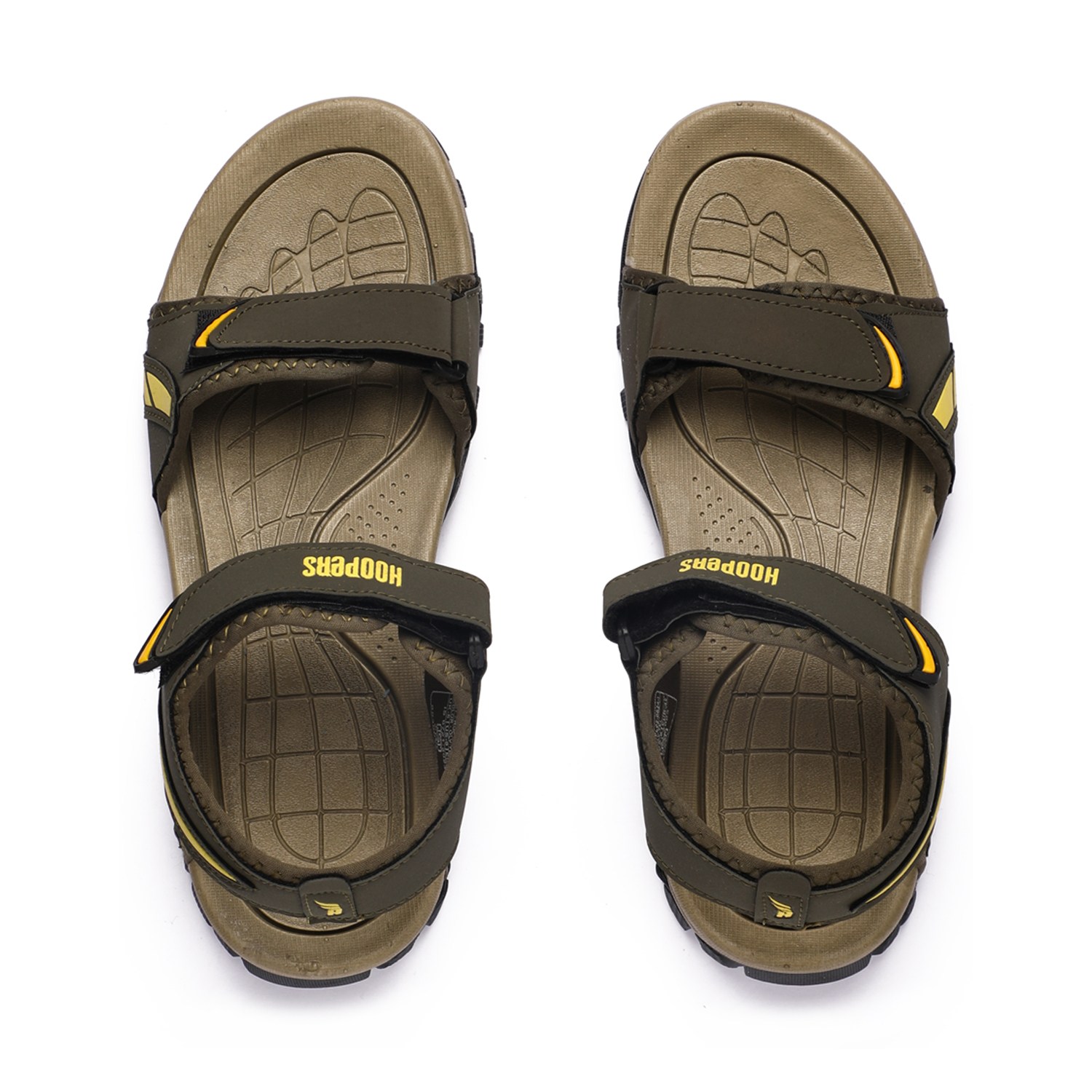 Men Olive Yellow Floaters