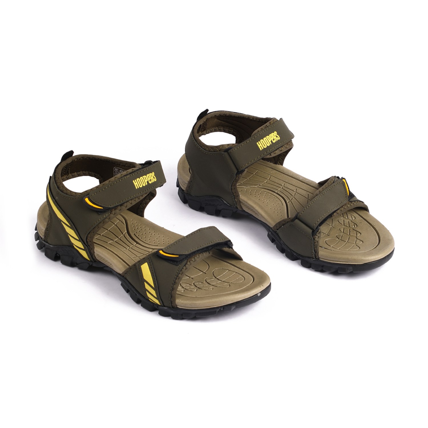 Men Olive Yellow Floaters