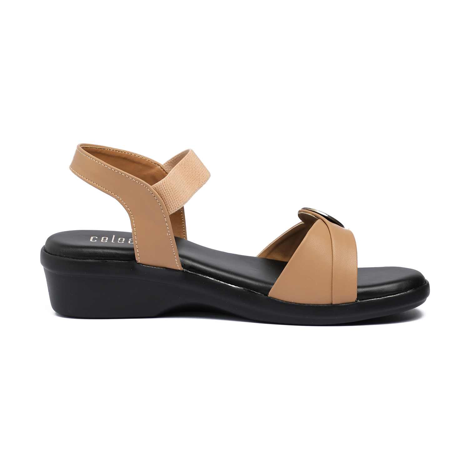 Women Beige Casual Flat sandals