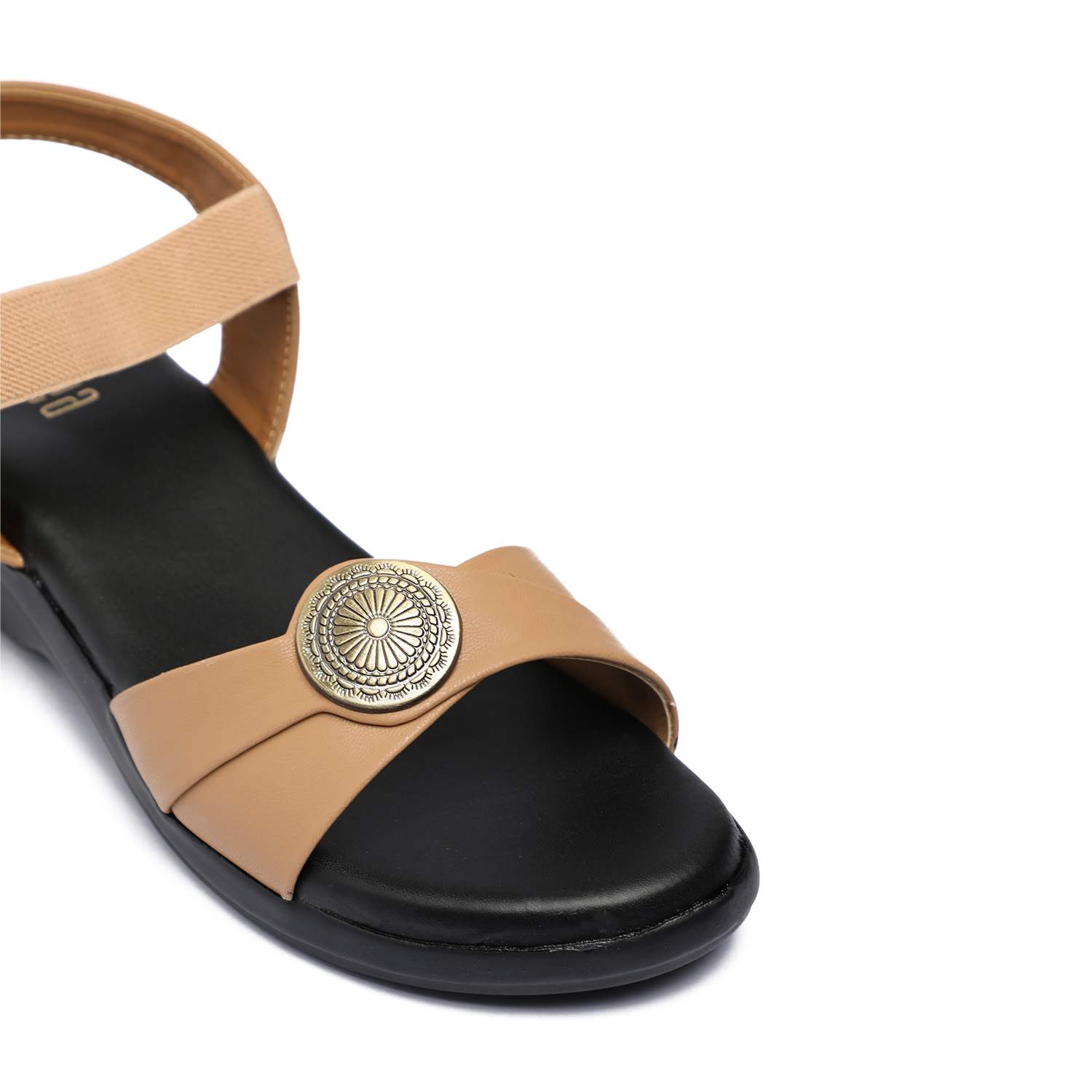 Women Beige Casual Flat sandals