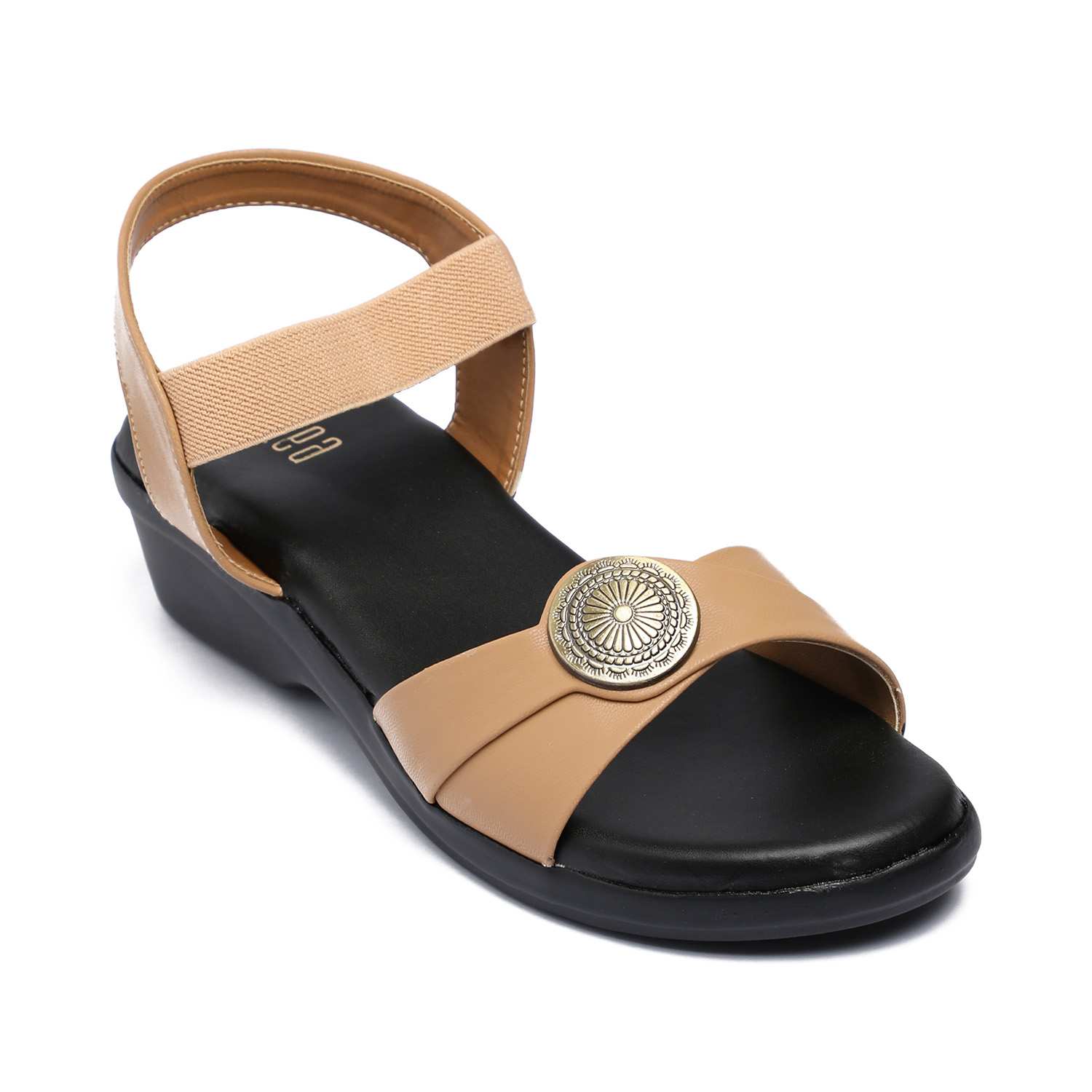 Women Beige Casual Flat sandals