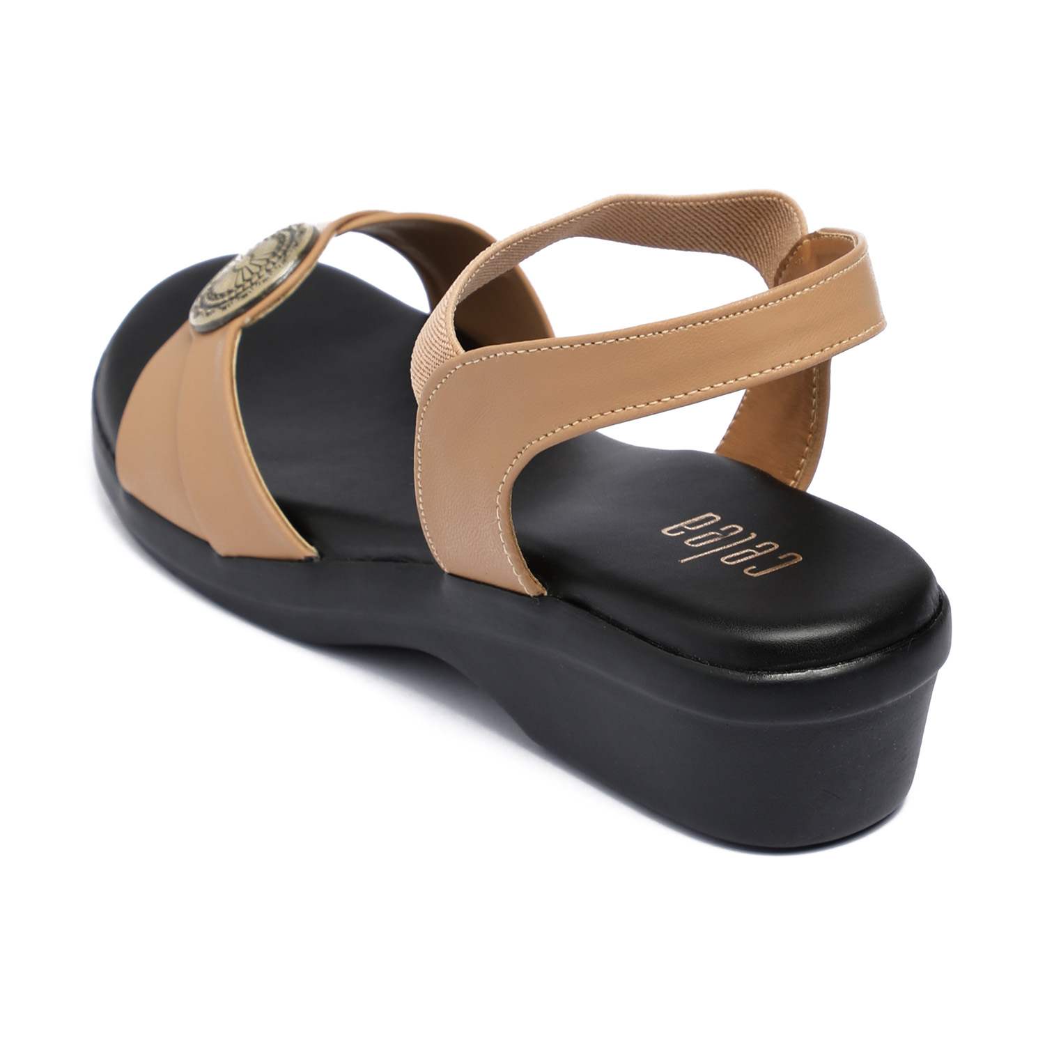 Women Beige Casual Flat sandals