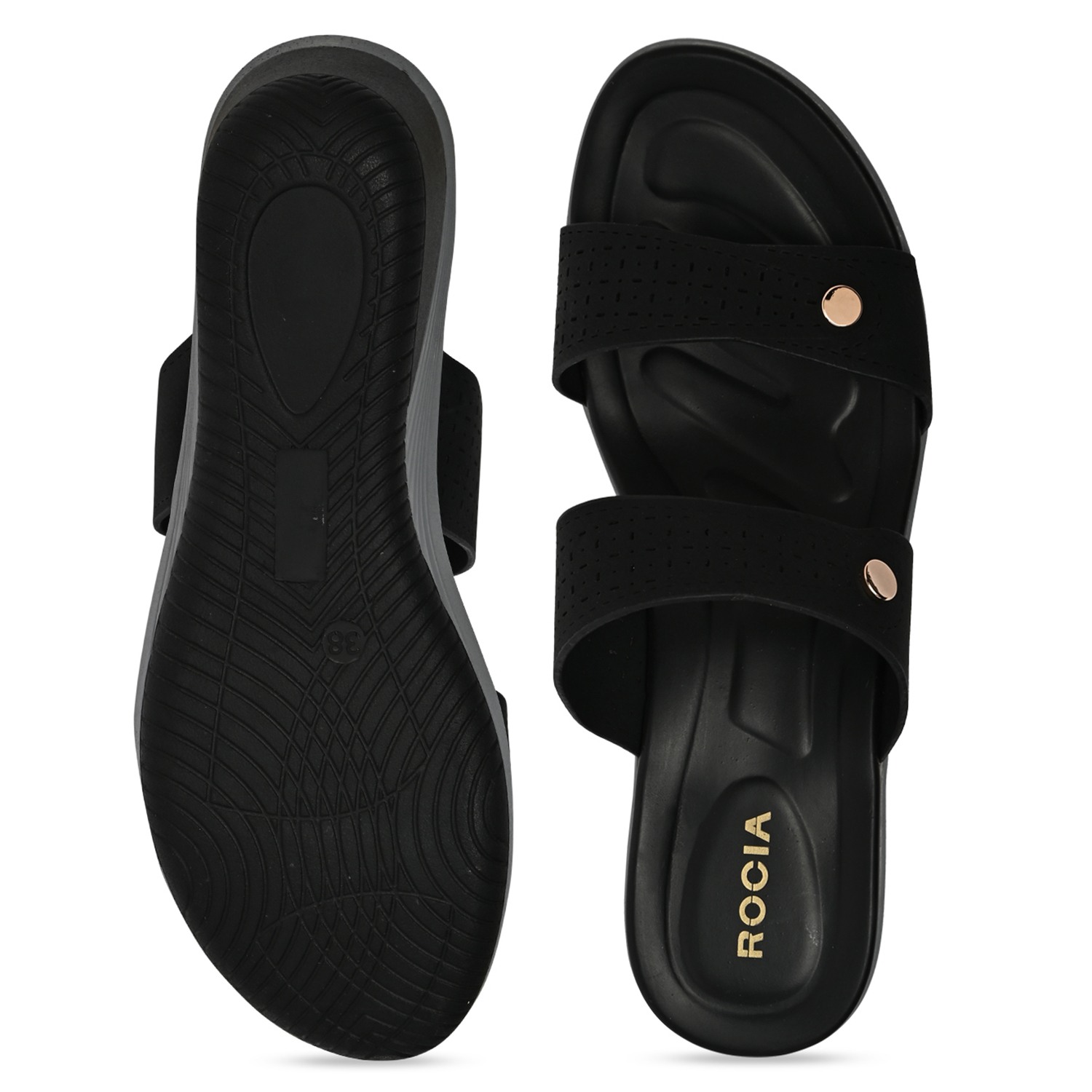 Black Women Casual Laser Cut Platforms