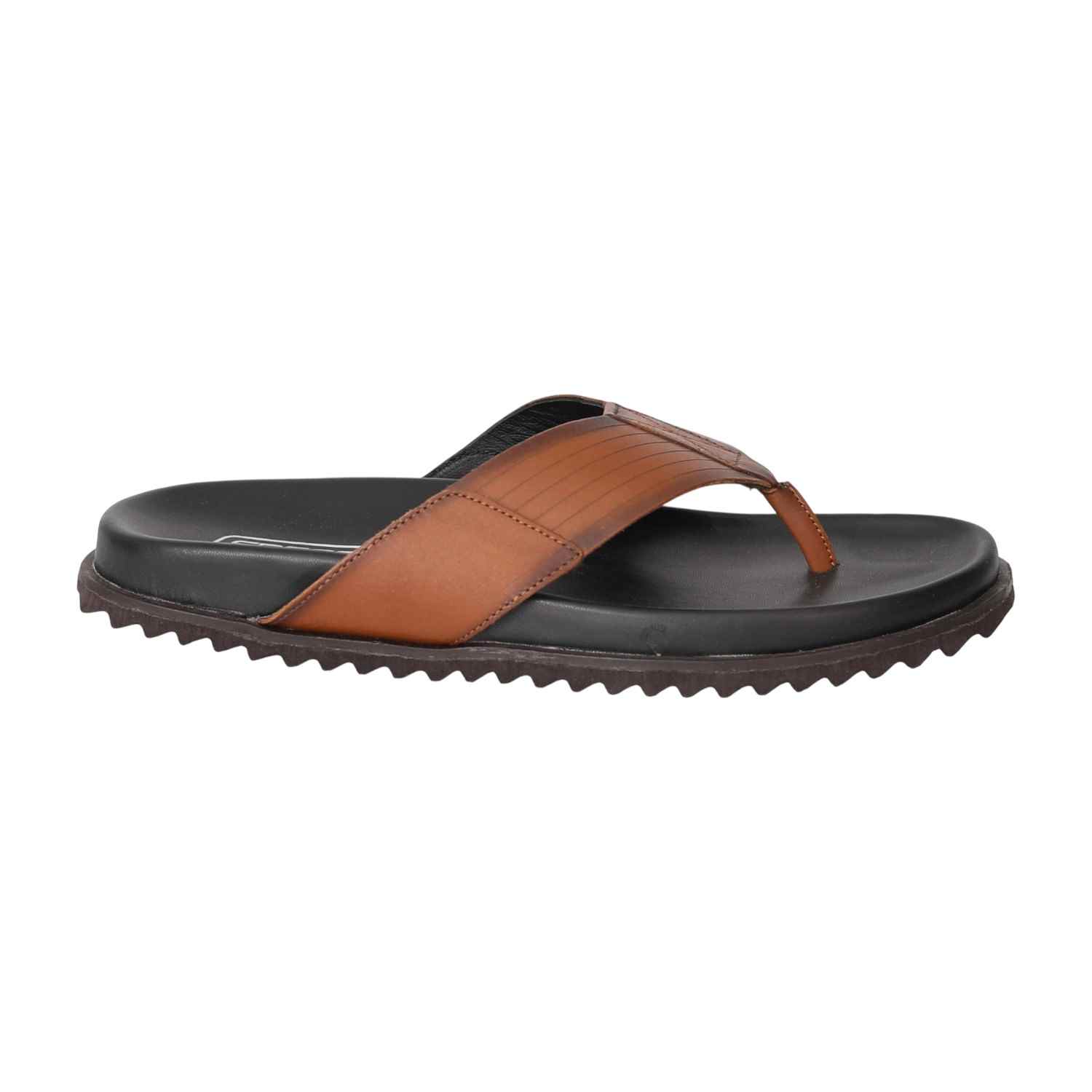 Men Tan Comfort Thong Slip-Ons