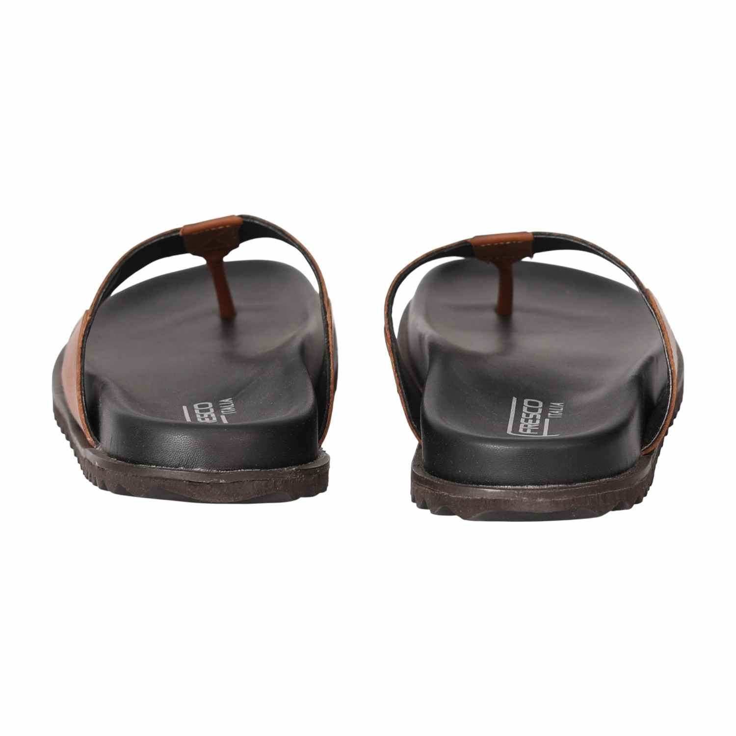Men Tan Comfort Thong Slip-Ons