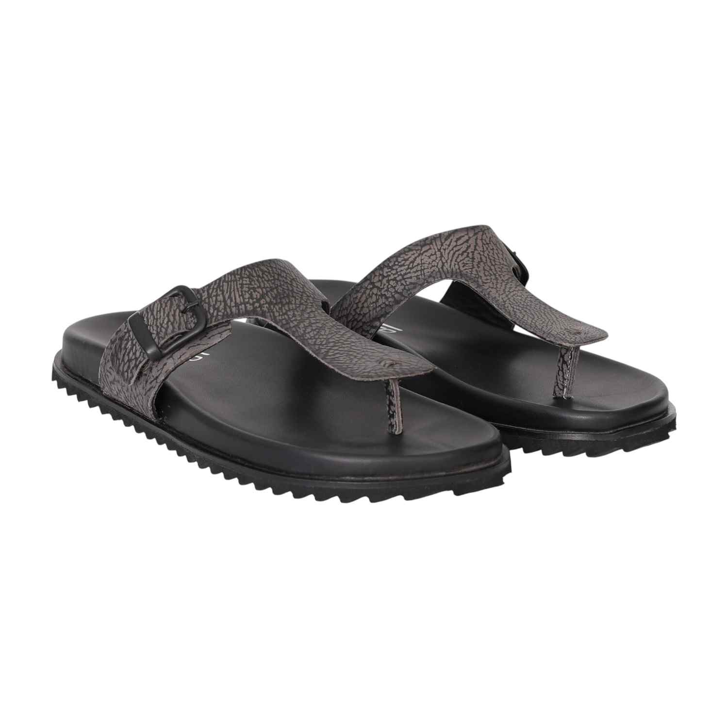 Men Grey Ergo Toe-Ring Sandals