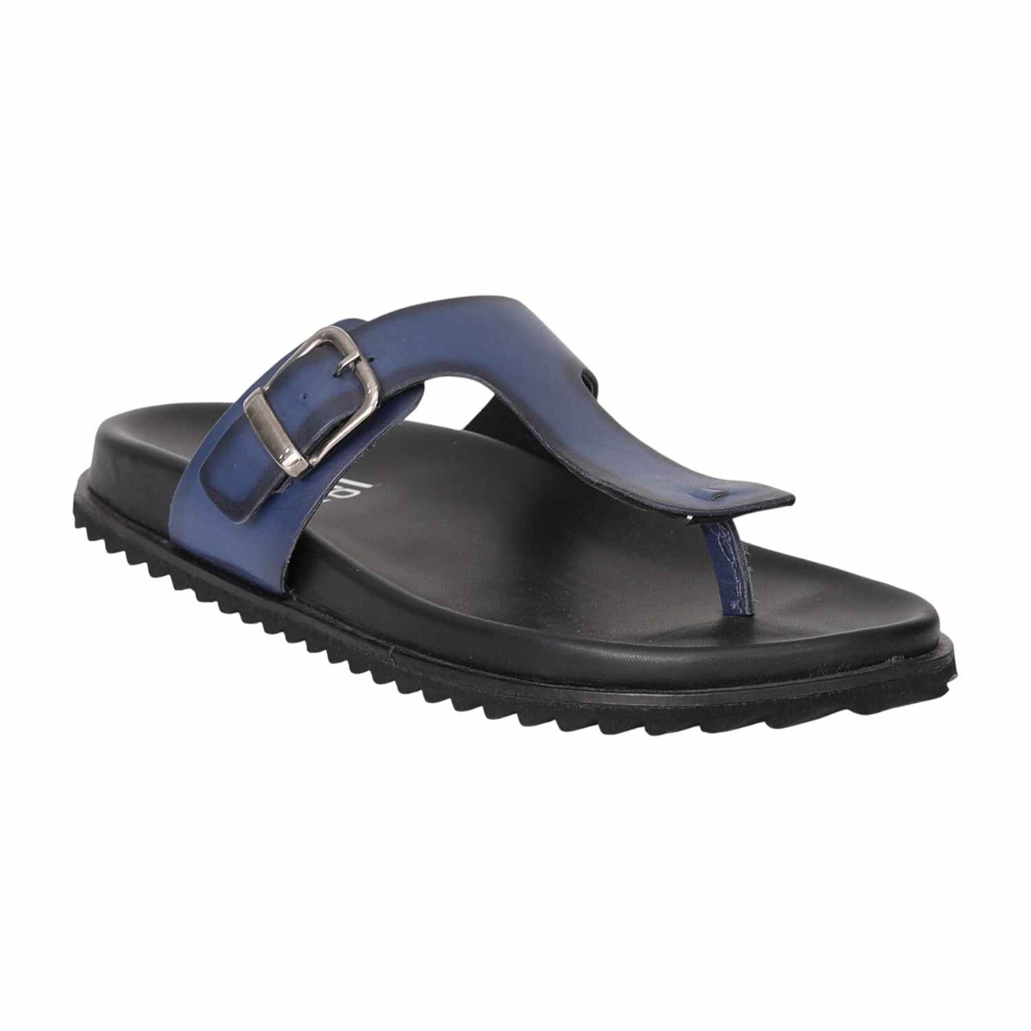 Men Navy Minimalist Toe-Loop Flats